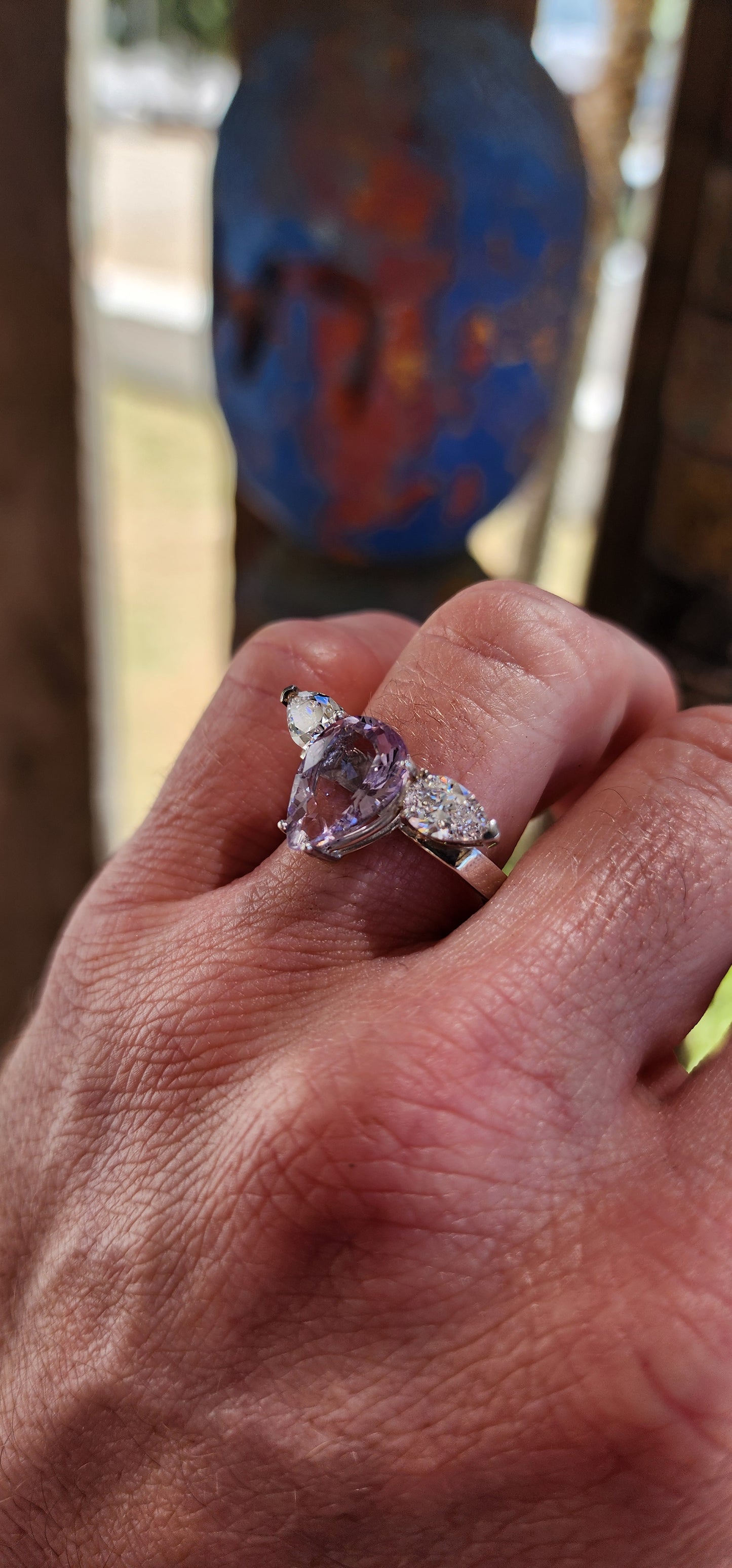 Winged Amethyst Trilogy Ring (Sterling Silver)
An absolute fairytale statement ring with serious “guardian angel energy”.