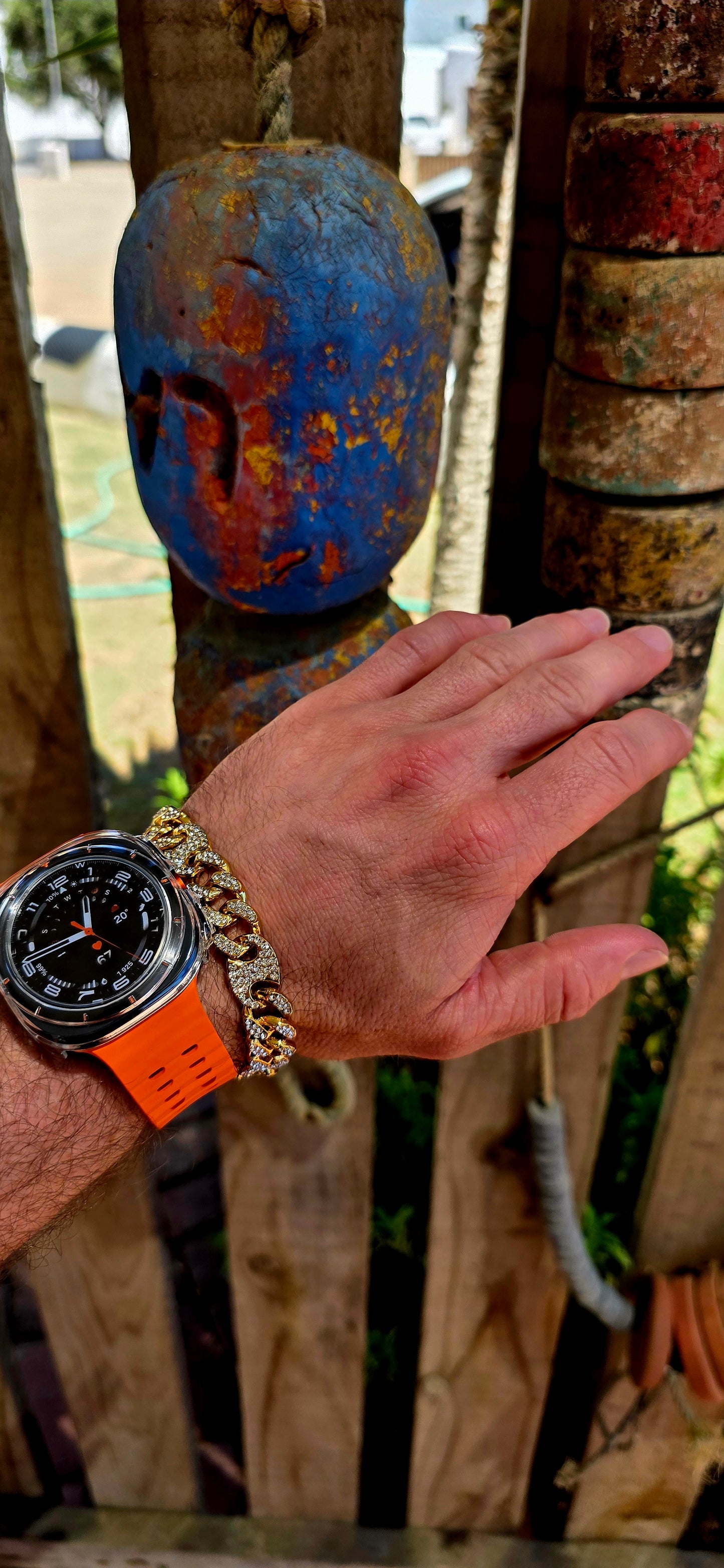 Chunky Pavé Cuban x Mariner Link Statement Bracelet.