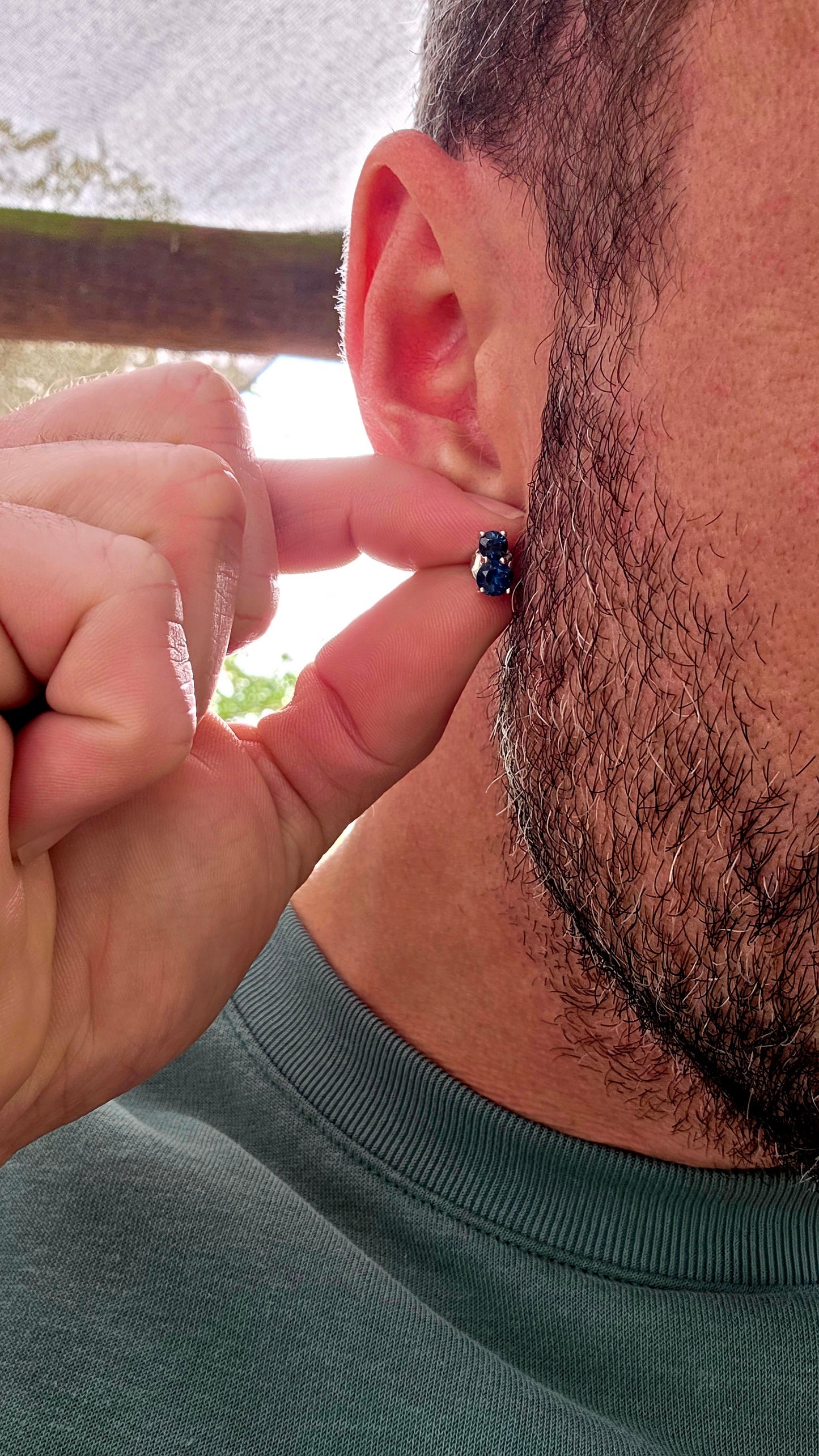 Simple, classical and stylish... these sterling silver double-stud earrings prove that sometimes the most elegant designs are also the most wearable.