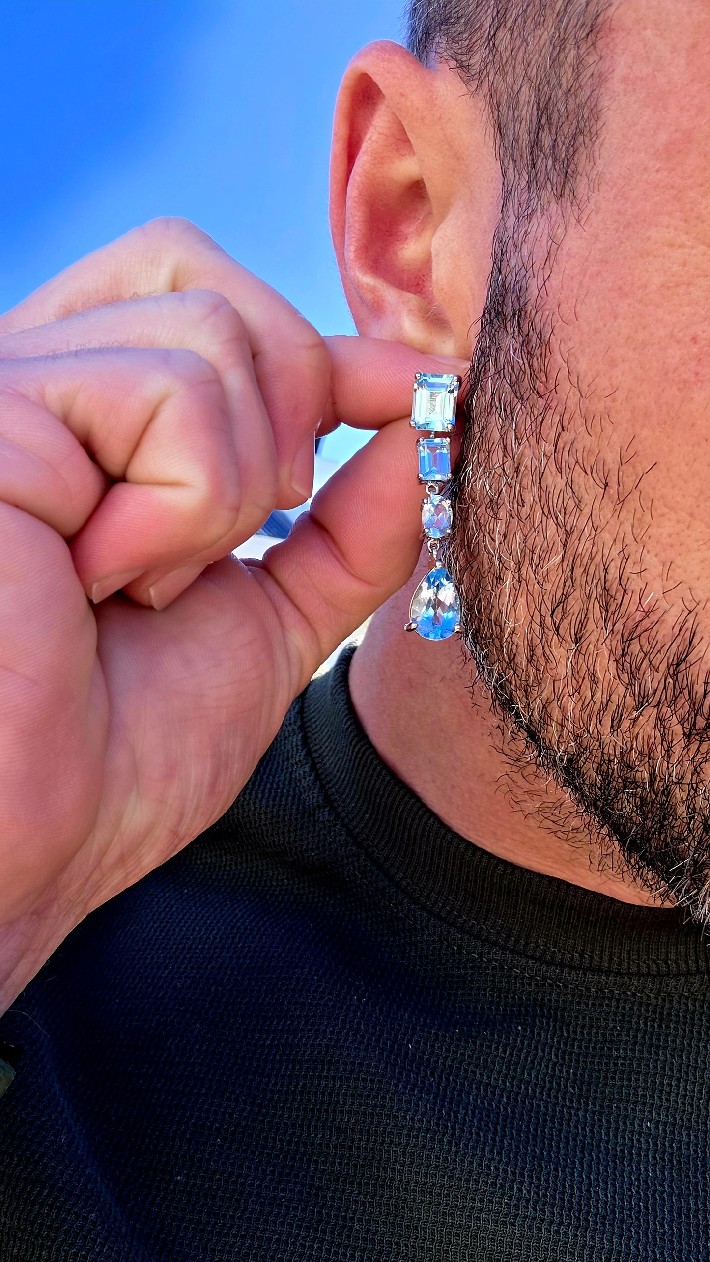 Cool, crisp, and effortlessly sophisticated... like tiny drops of a perfect summer sky.Sky Blue Topaz Drop Earrings.