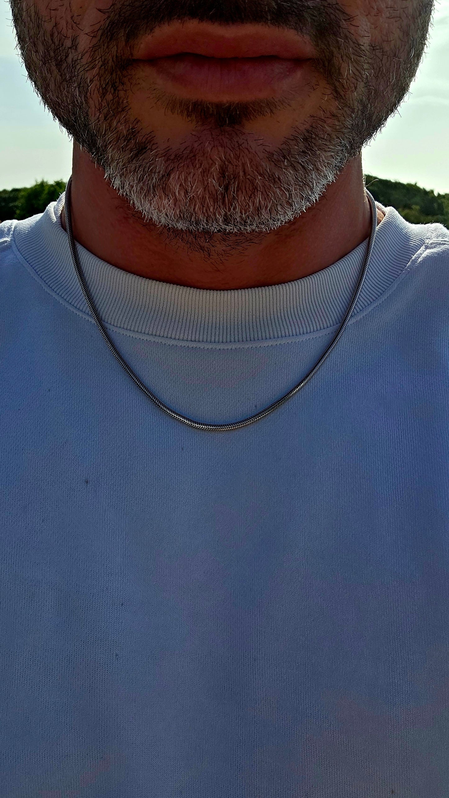 A beautiful staple with unmistakable artisan character... this traditional Balinese sterling silver snake chain is the perfect balance of elegance and bold craftsmanship.