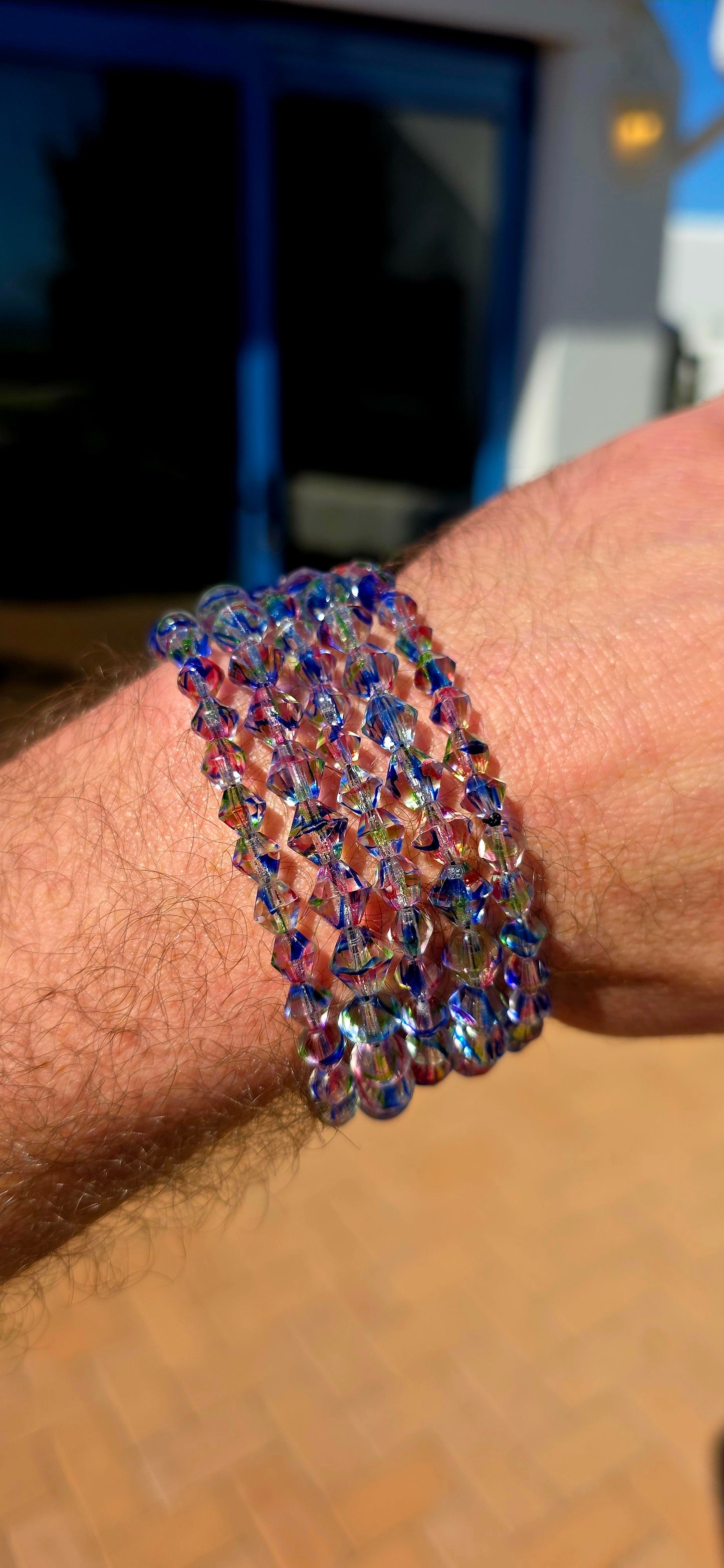 Oh these are SPECIAL!!! A fabulous opportunity to own genuine unused old-stock Czech glass beads dating to the Art Deco era of the 1920s — now given a new life as the most glorious sparkling bracelet stacks.