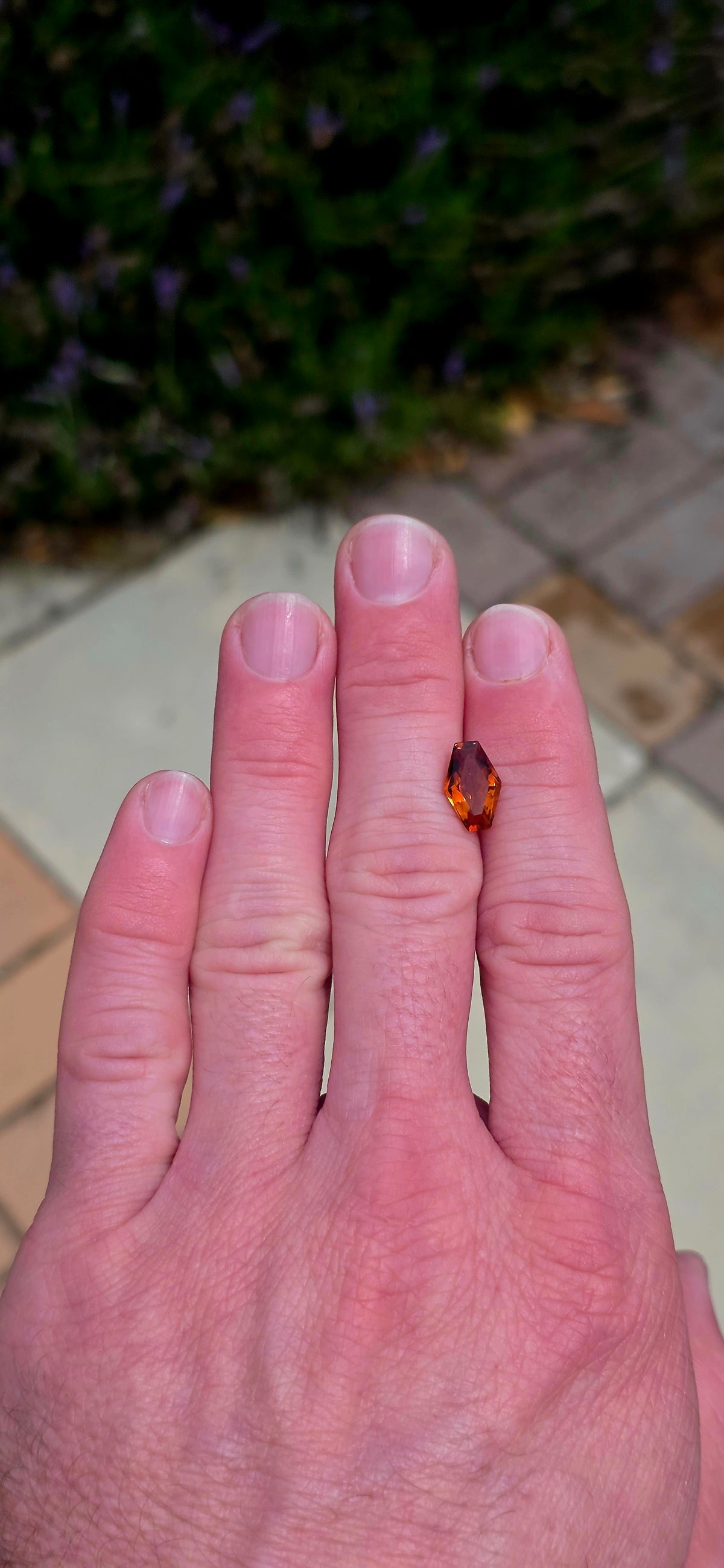 A beautiful unset Madeira citrine gemstone, displaying the most captivating combination of rich burnt orange, golden amber and warm cognac-brown tones!