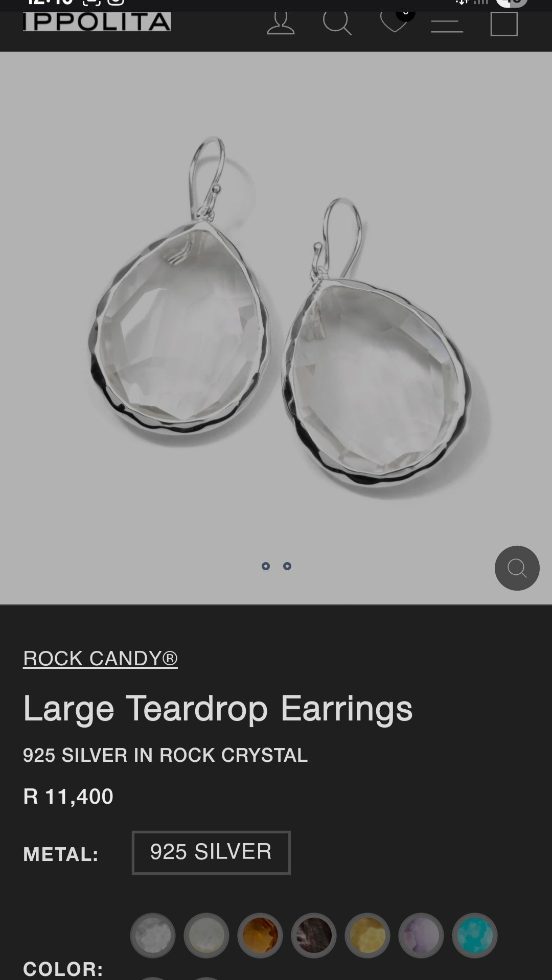 A truly glamorous pair of highly sought-after designer earrings by Ippolita, renowned for her luxurious, sculptural jewelry that blends Italian craftsmanship with modern sophistication.
