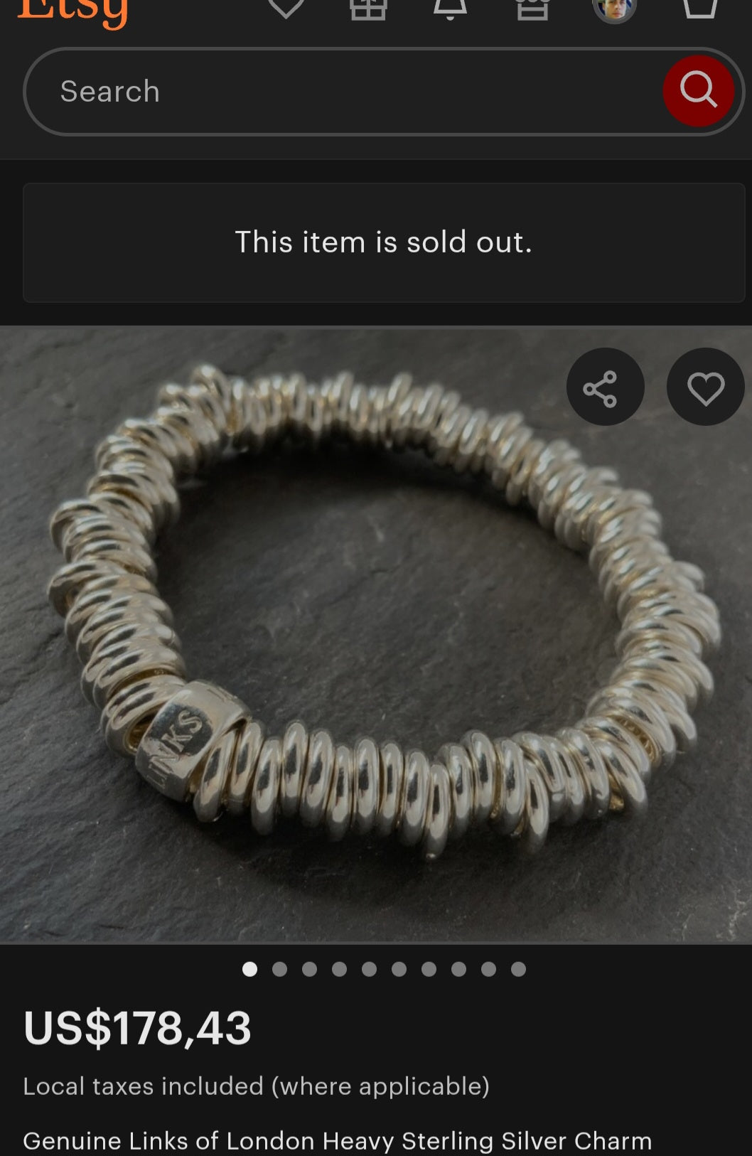 Up for grabs is an absolute cult-classic collector’s piece — the legendary L-i-n-k-s o-f L-o-n-d-o-n “Sweetie” bracelet in solid sterling silver.