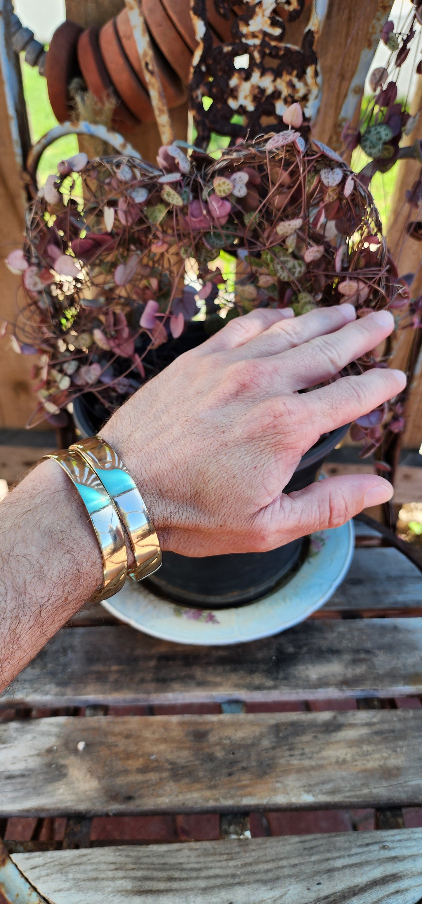 9ct Yellow Gold bangles -They are chunky and weighty!