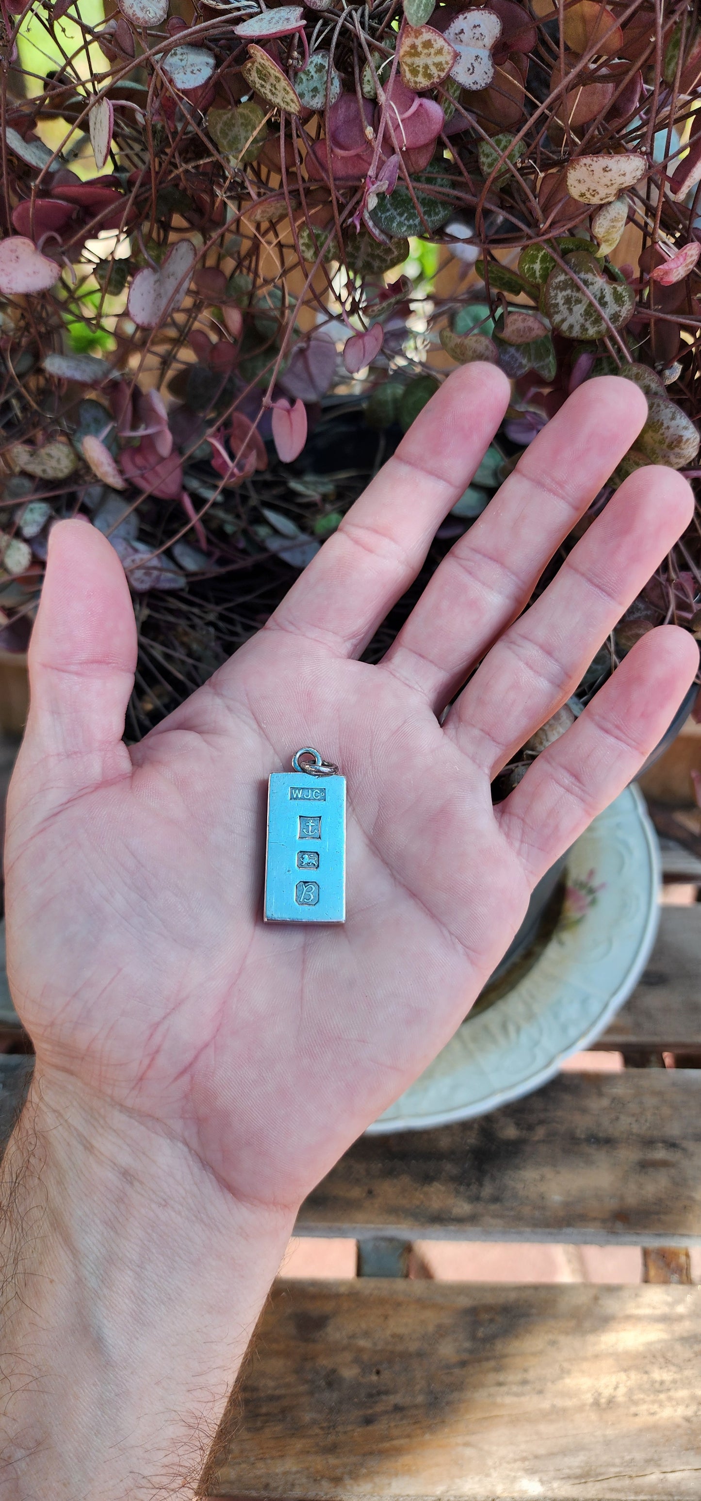 Weighty and solid Hallmarked Silver Ingot pendant.The Ingot pendant made in Birmingham Circa 1976 and Hallmarked accordingly.