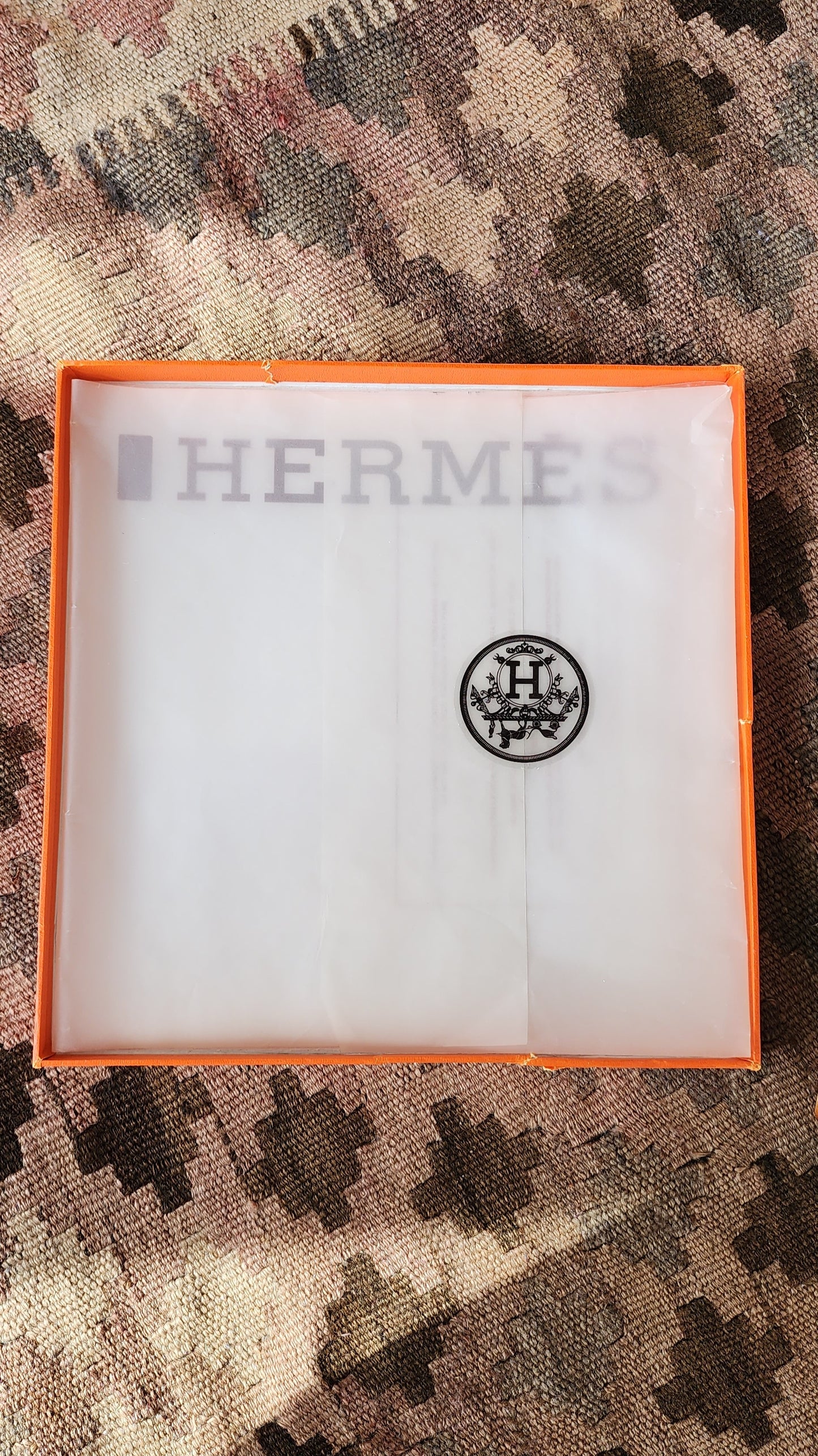 Large Hermes Le Mors a la Conetable Silk Scarf.