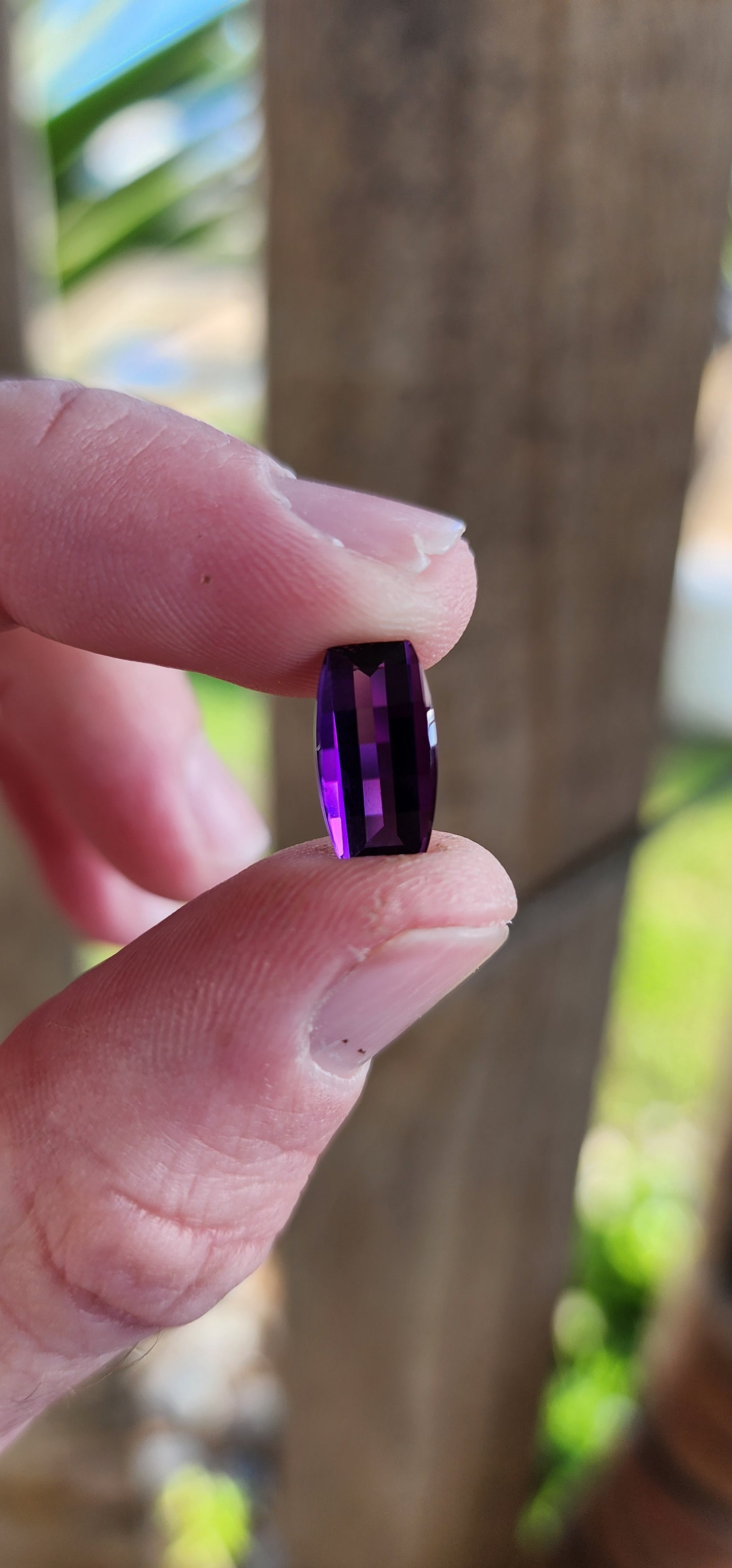 Natural matching lot of Fancy Rectangular domed Cut Purple Amethyst Gemstones.