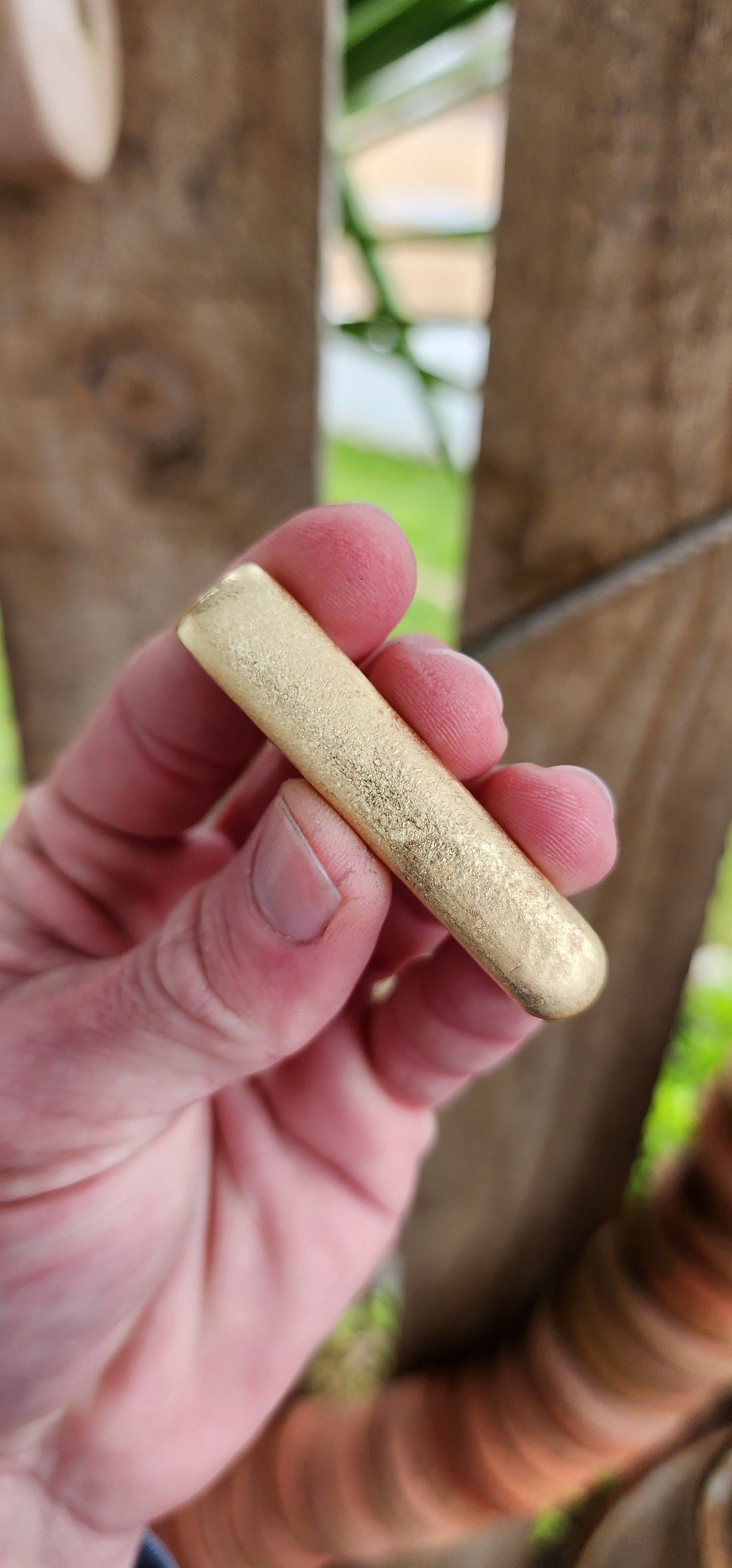 Super heavy bar of solid 14ct Yellow Gold.