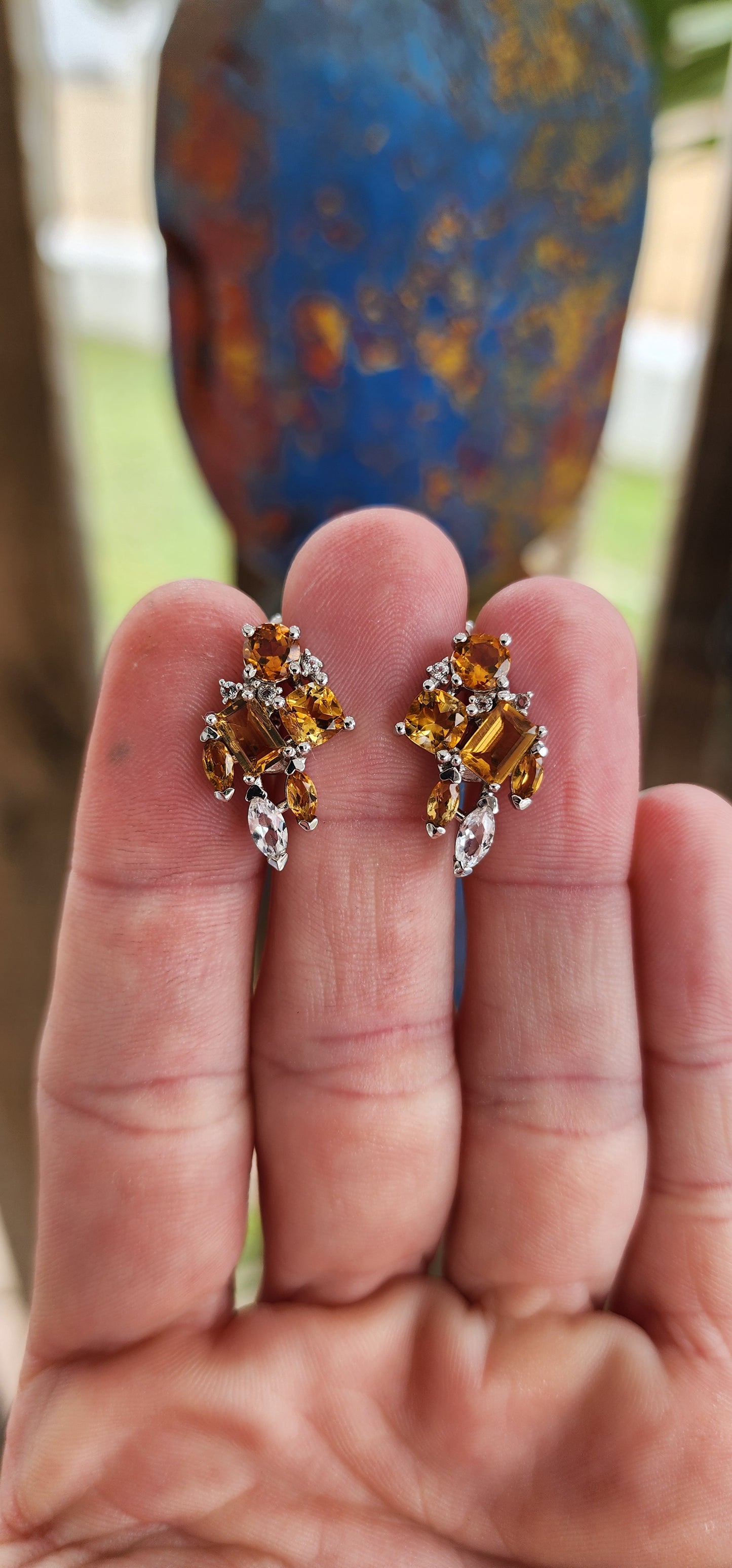 These earrings are like tiny parties for your ears, and every gemstone is an invited guest bringing its own flair!