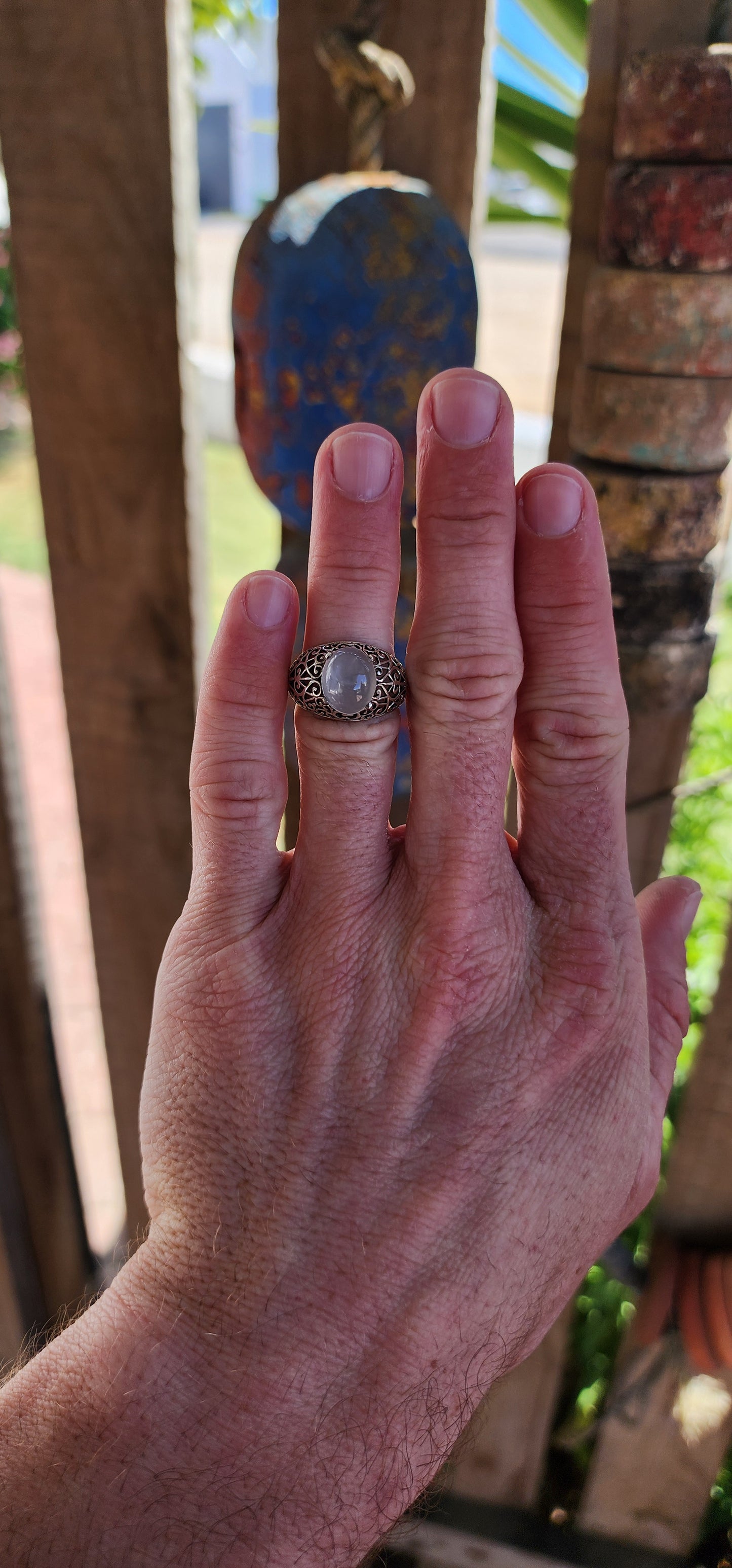 This breathtaking creation, Lunar Veil of Eternity, is a ring of celestial grace and ancient mysticism, seemingly plucked from the dreams of a moonlit goddess.