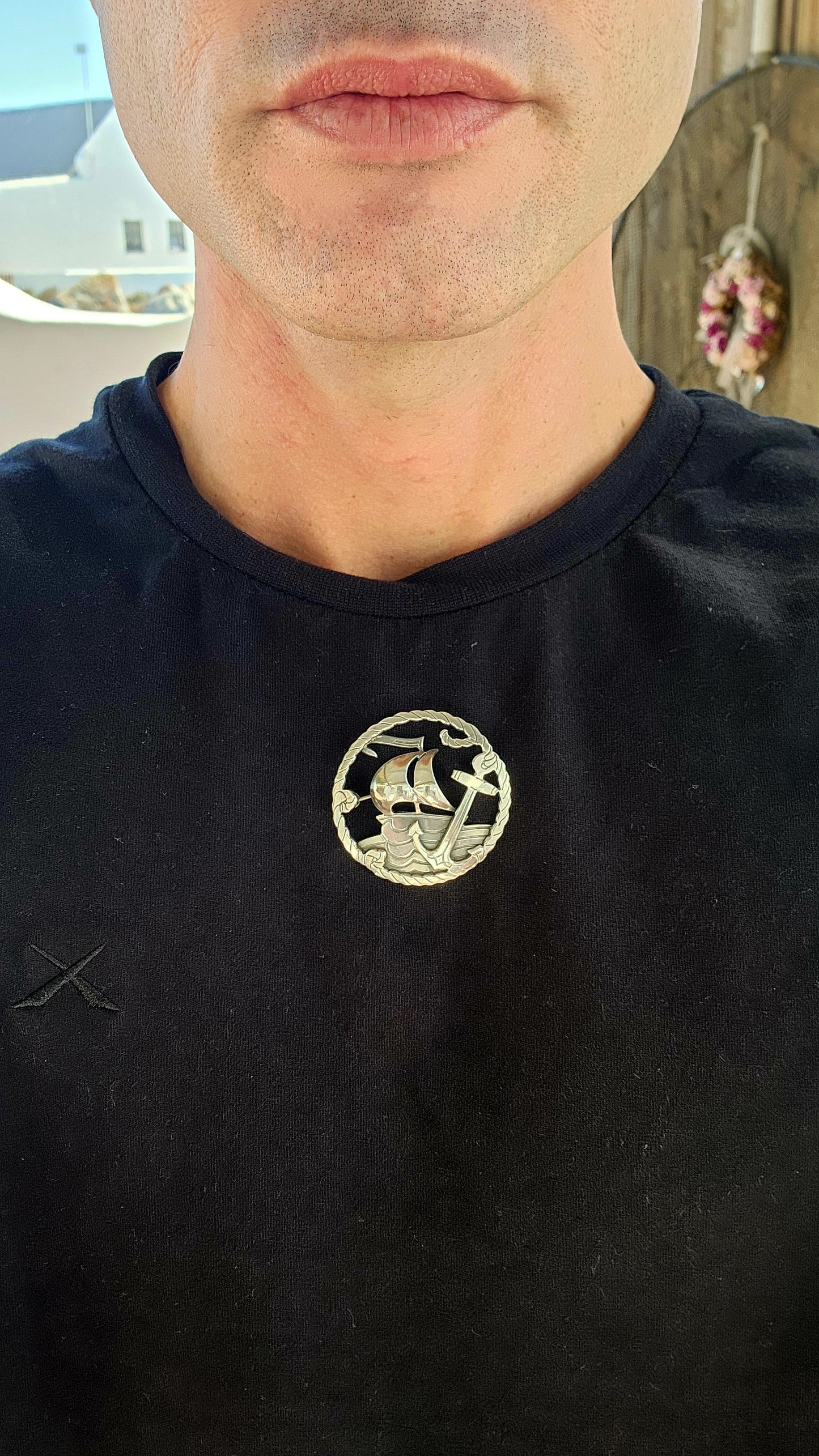 "The Mariner's Tale" - Like a sailor’s cherished keepsake, this exquisite and generous in size vintage sterling silver brooch captures the romance, adventure, and symbolism of the high seas in a single, masterfully crafted piece.