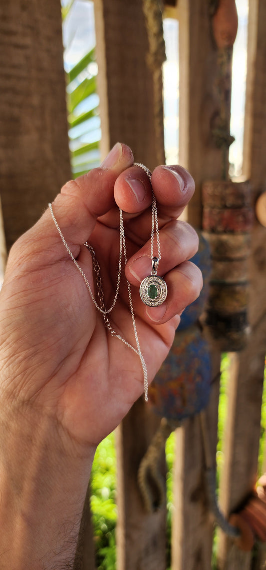 Turn heads with effortless grace in this enchanting sterling silver pendant necklace — a piece that proves timeless beauty lies in the details.