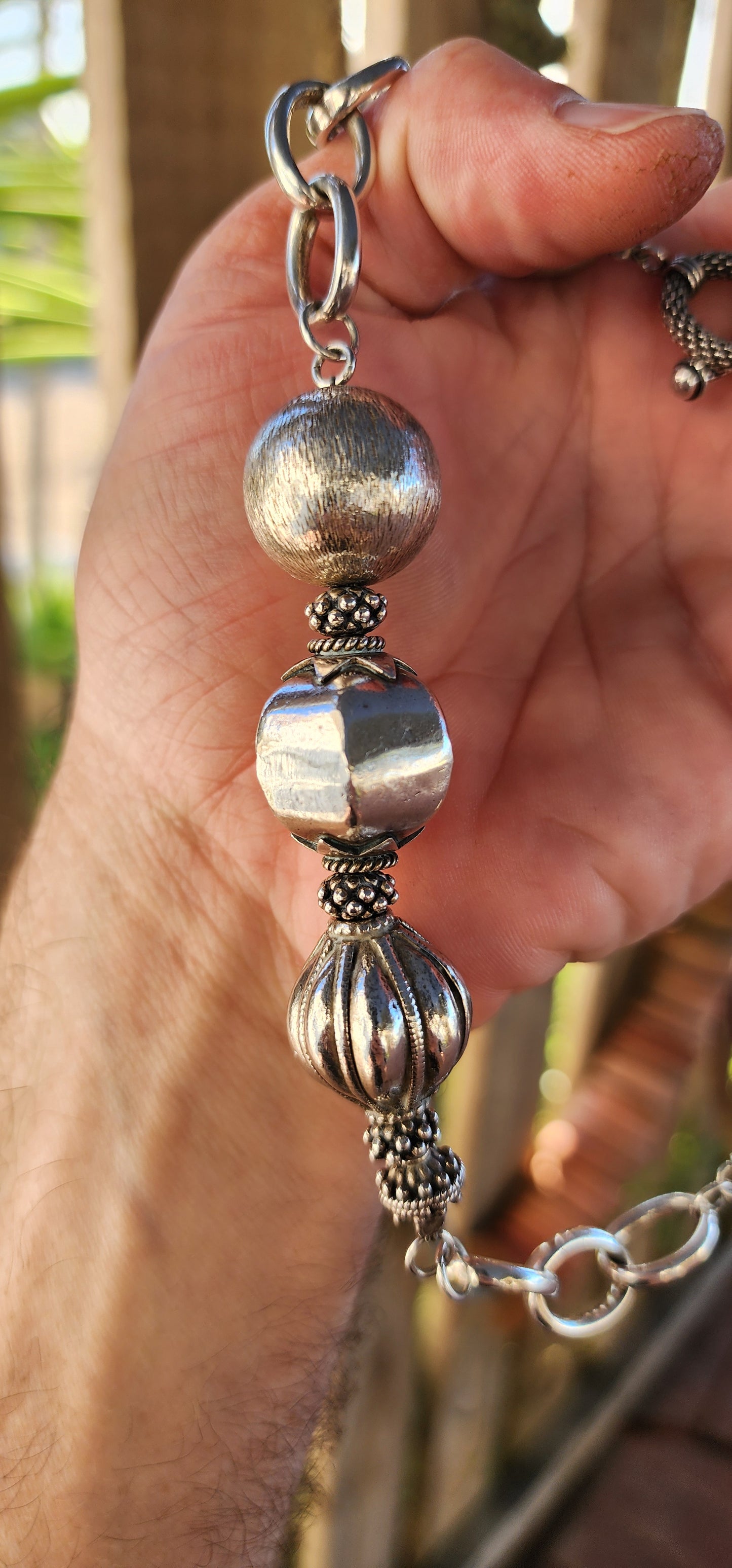 Step into the spotlight with this marvelous artisan-crafted sterling silver statement necklace, a piece that wears like a wearable sculpture and radiates confident, worldly elegance.