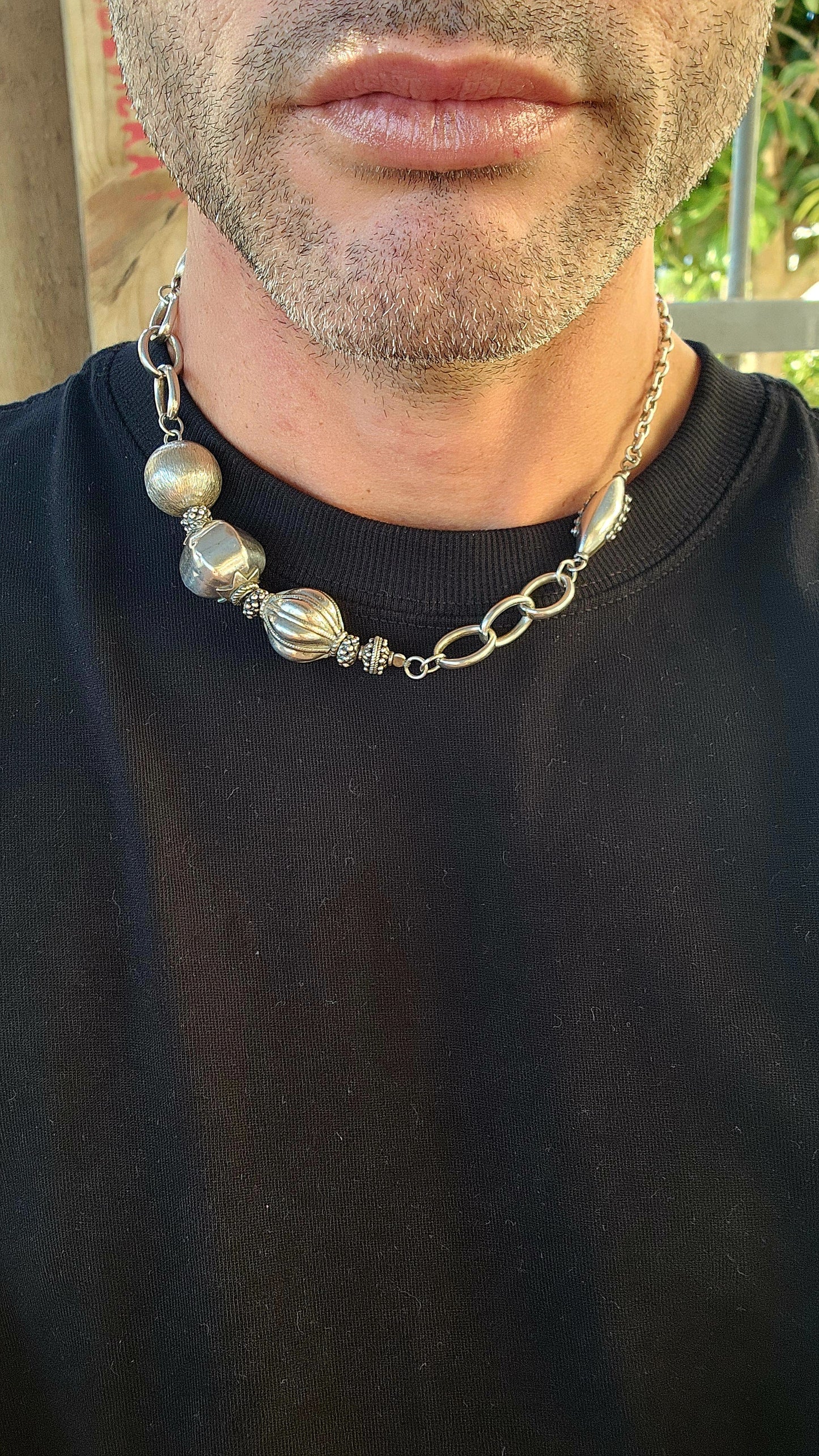 Step into the spotlight with this marvelous artisan-crafted sterling silver statement necklace, a piece that wears like a wearable sculpture and radiates confident, worldly elegance.