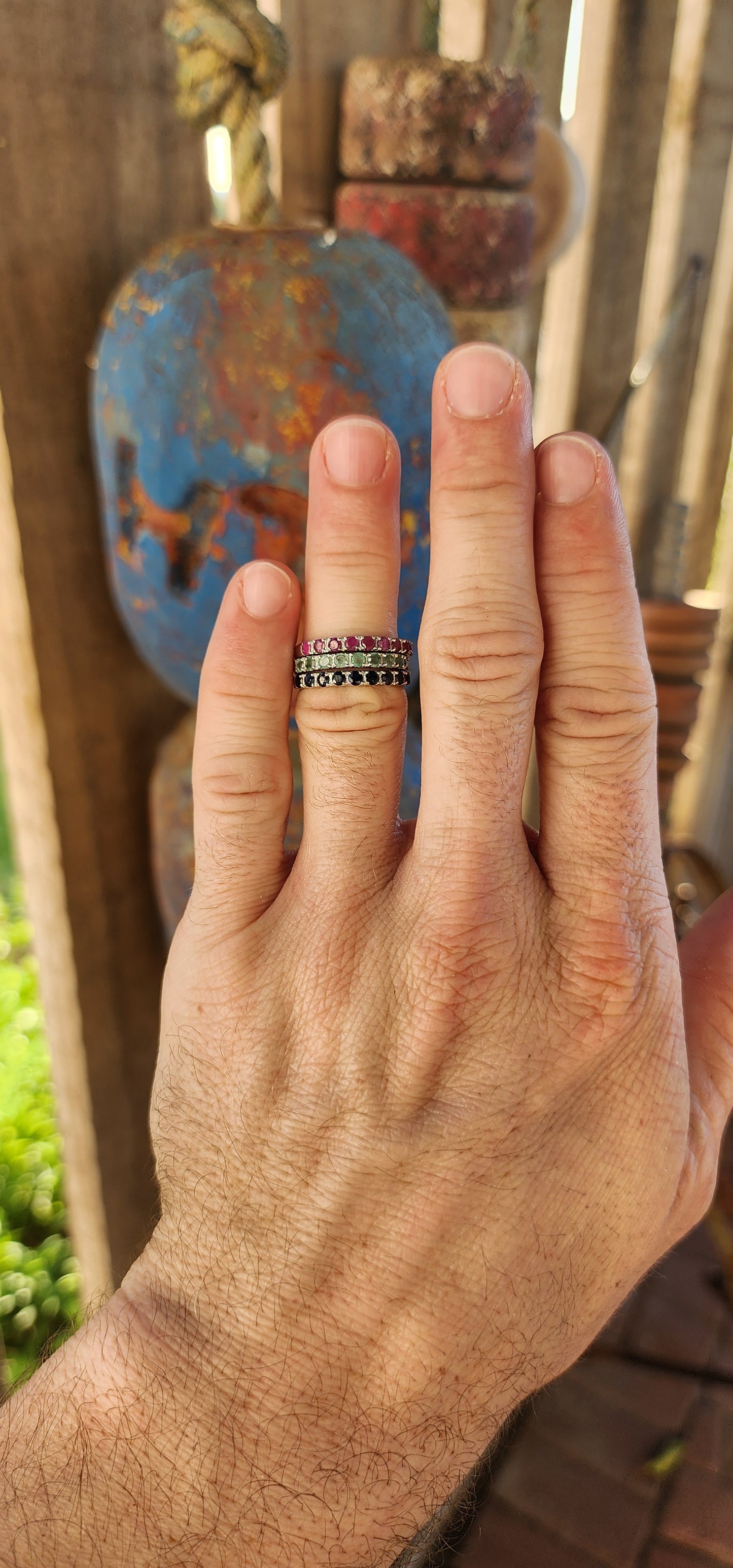 STACK 'EM HIGH – Sterling Silver Gemstone Eternity Bands!
Why settle for just one gem when you can indulge in a cascade of color and symbolism? These sterling silver half-eternity stacking rings are slim, stunning, and made to be mixed.