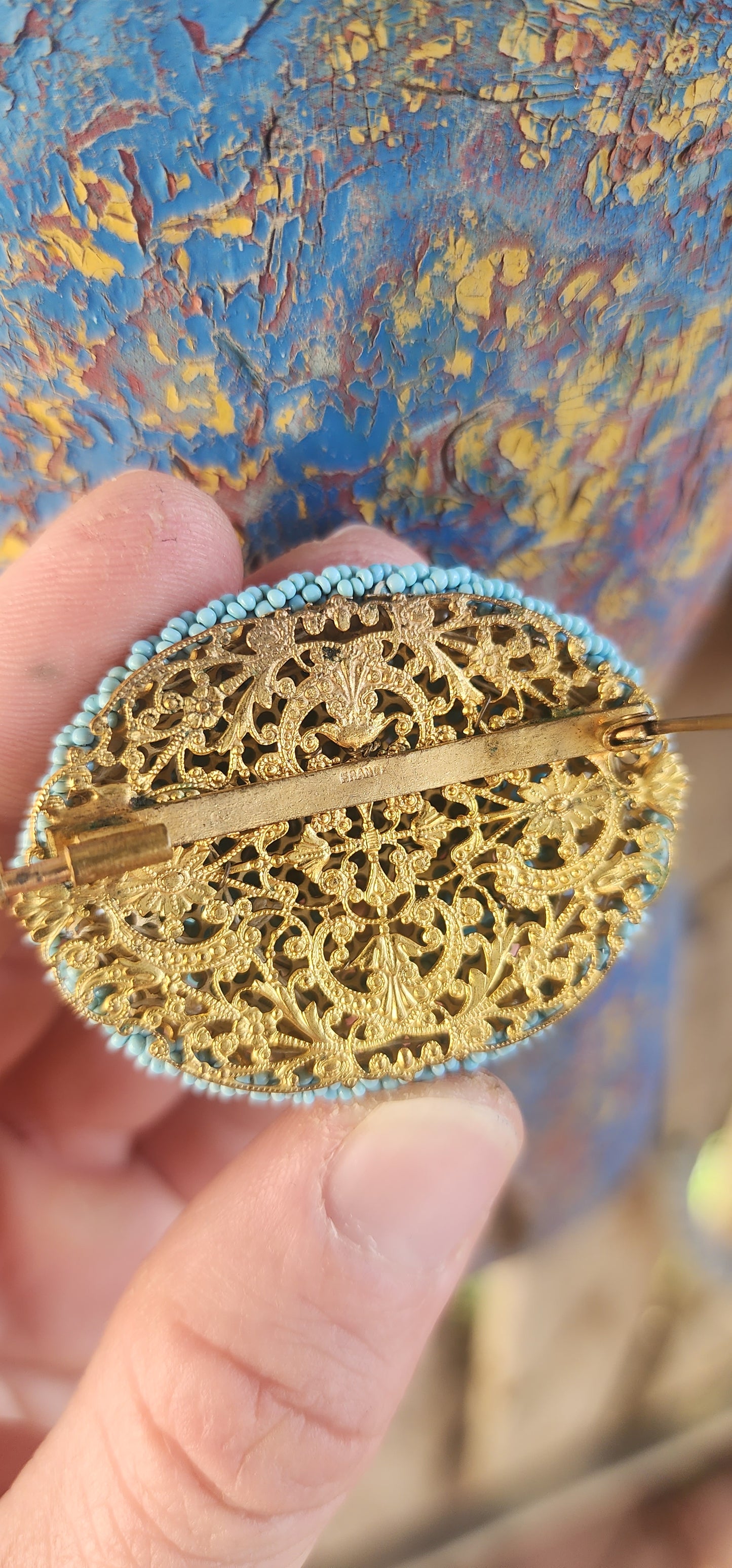 This exquisite vintage 1940s handmade costume brooch is a rare and coveted creation by none other than Louis Rousselet, the famed French designer whose work once graced the gowns of Parisian socialites and showgirls alike.