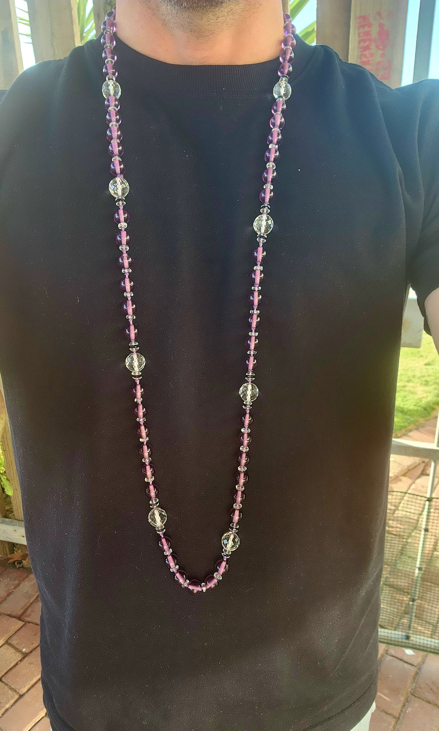 Behold a true treasure from the Jazz Age—a rare and resplendent Art Deco-era necklace circa 1930s, strung with the bold style of the Deco movement.