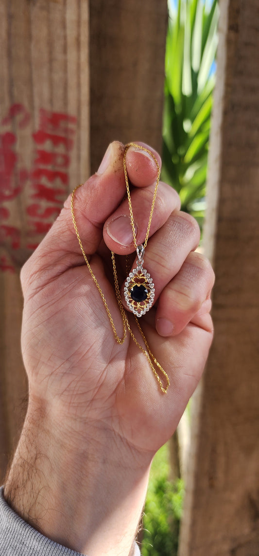 All-Seeing Elegance! 
Invoke a little ancient magic and modern flair with this talismanic pendant.