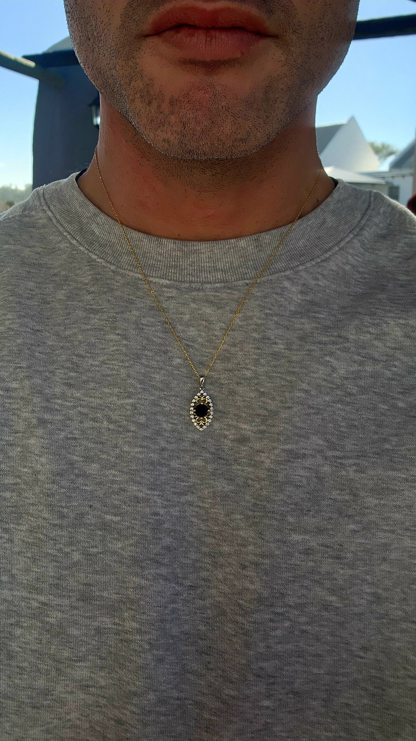 All-Seeing Elegance! 
Invoke a little ancient magic and modern flair with this talismanic pendant.