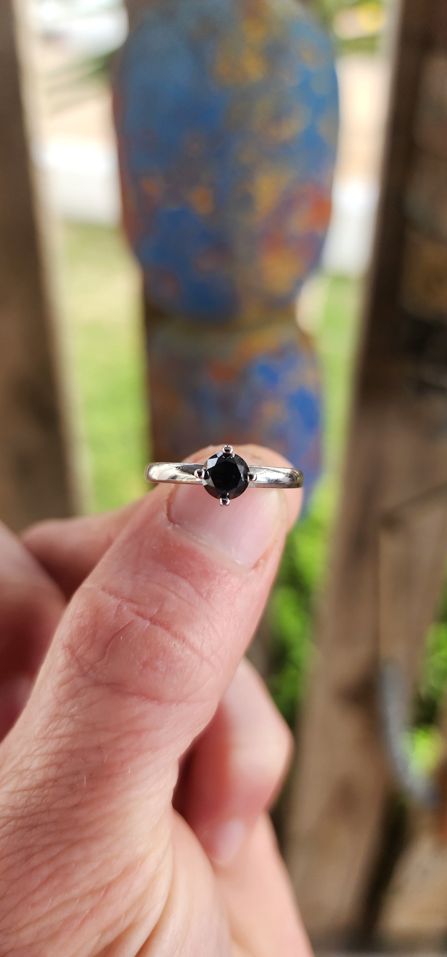 Elegant in its simplicity yet powerful in its presence, this sterling silver solitaire ring is a timeless embodiment of understated luxury.