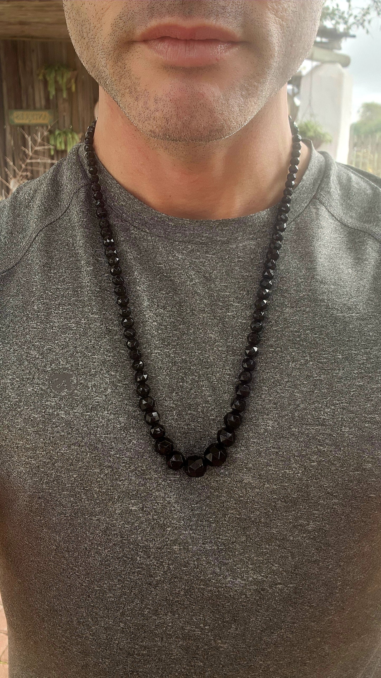 A timeless treasure from the golden age of glamour—this vintage Art Deco necklace from the 1930s features a luxurious extra length strand of glossy black French jet glass beads.