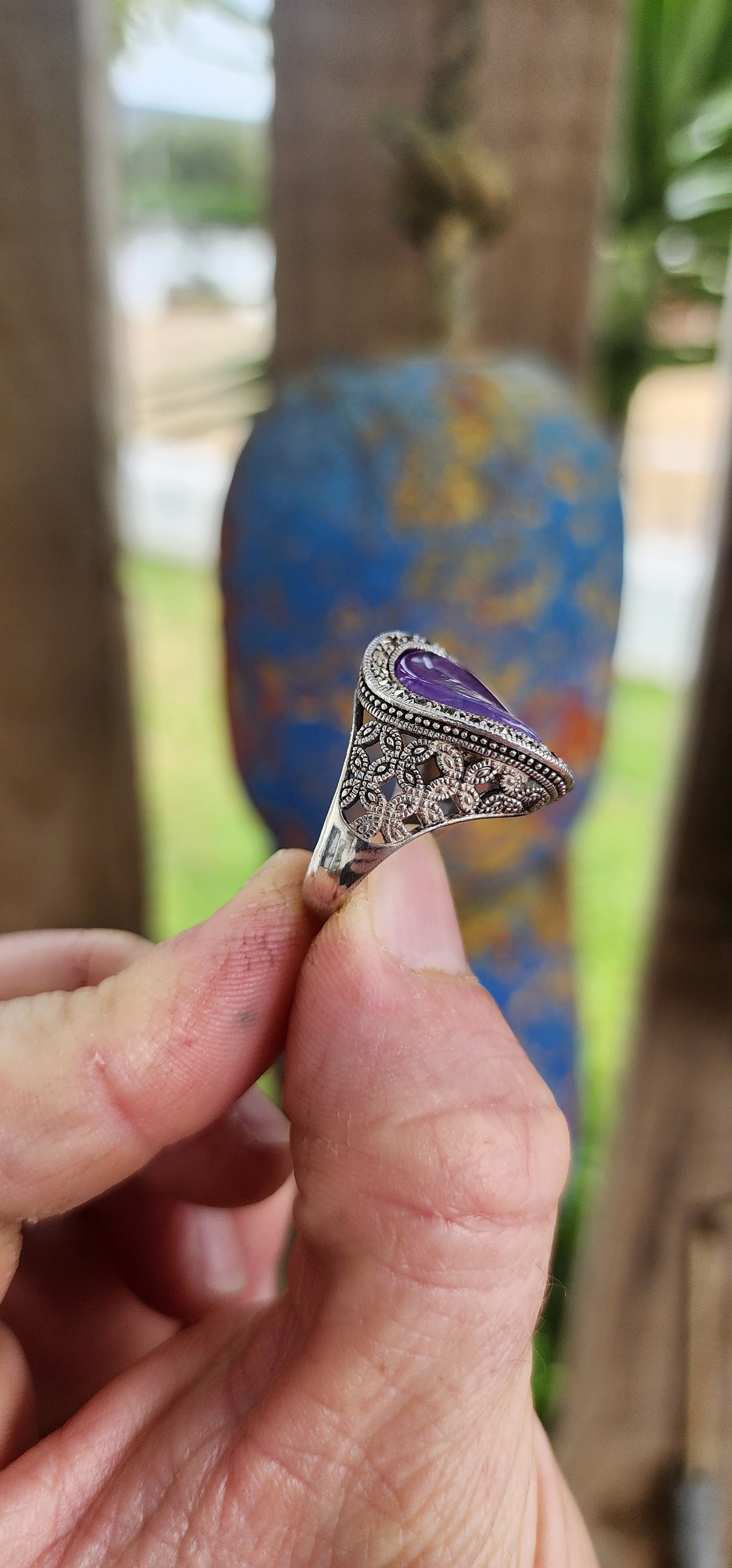 An absolute stunner! This bold and beautifully sculpted dress ring is crafted in sterling silver, designed to command attention from every angle.
