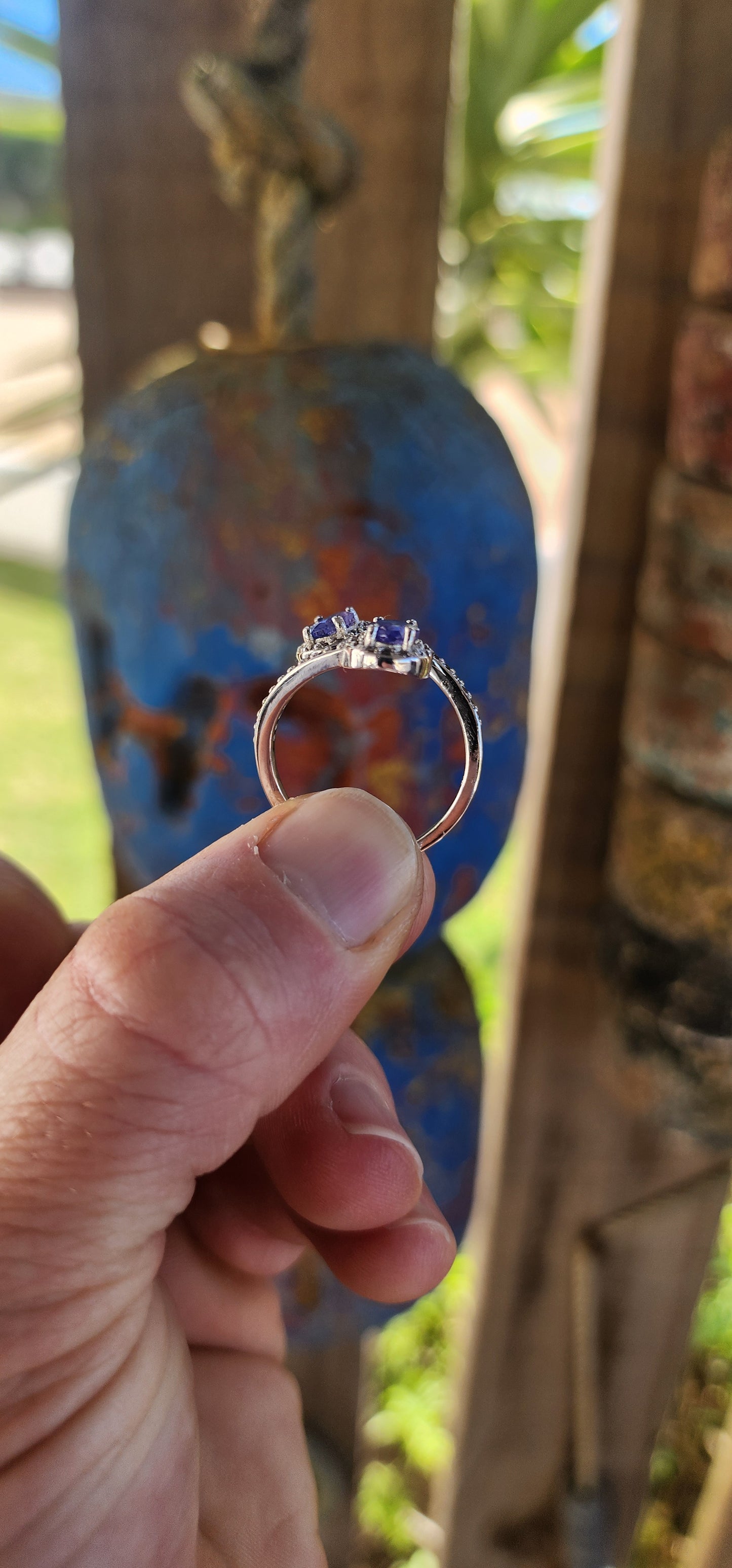 A Celestial Duet — Toi et Moi Bypass Ring Featuring Tanzanites.