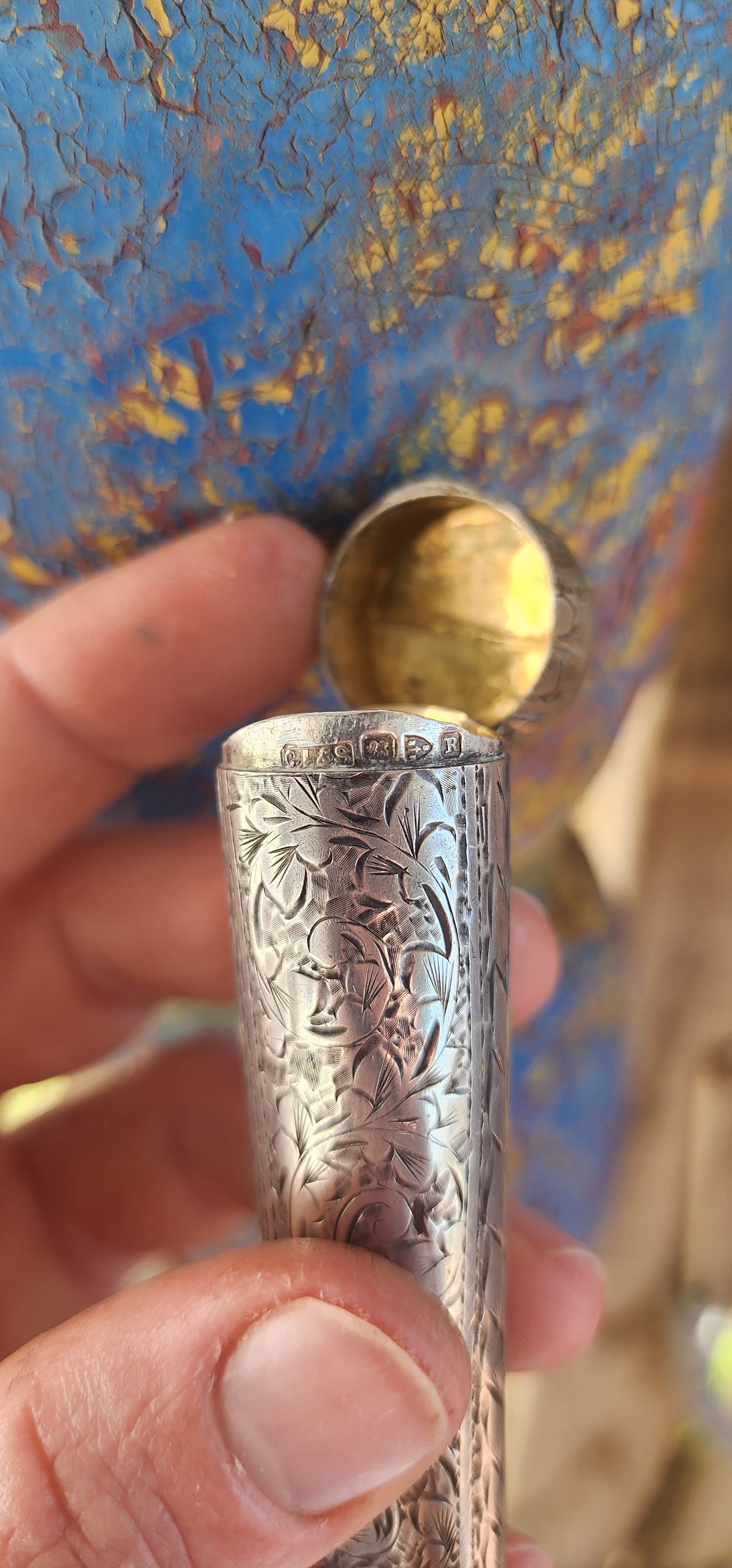 A true treasure from the elegant Edwardian era, this antique hallmarked sterling silver cheroot/cigar holder pendant is both a rare survivor and a conversation piece.