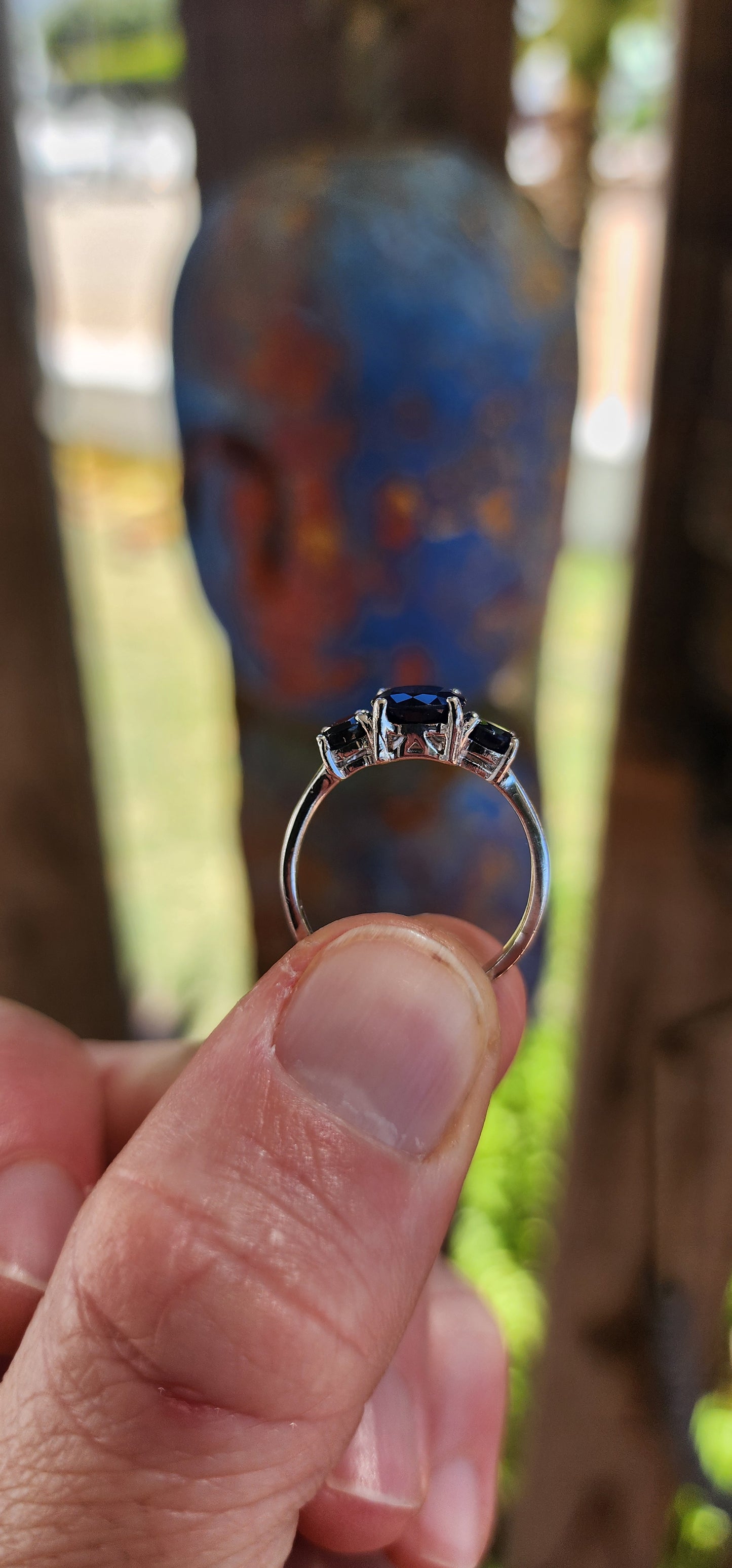 The Trilogy Sapphire Ring — Past, Present & Future.