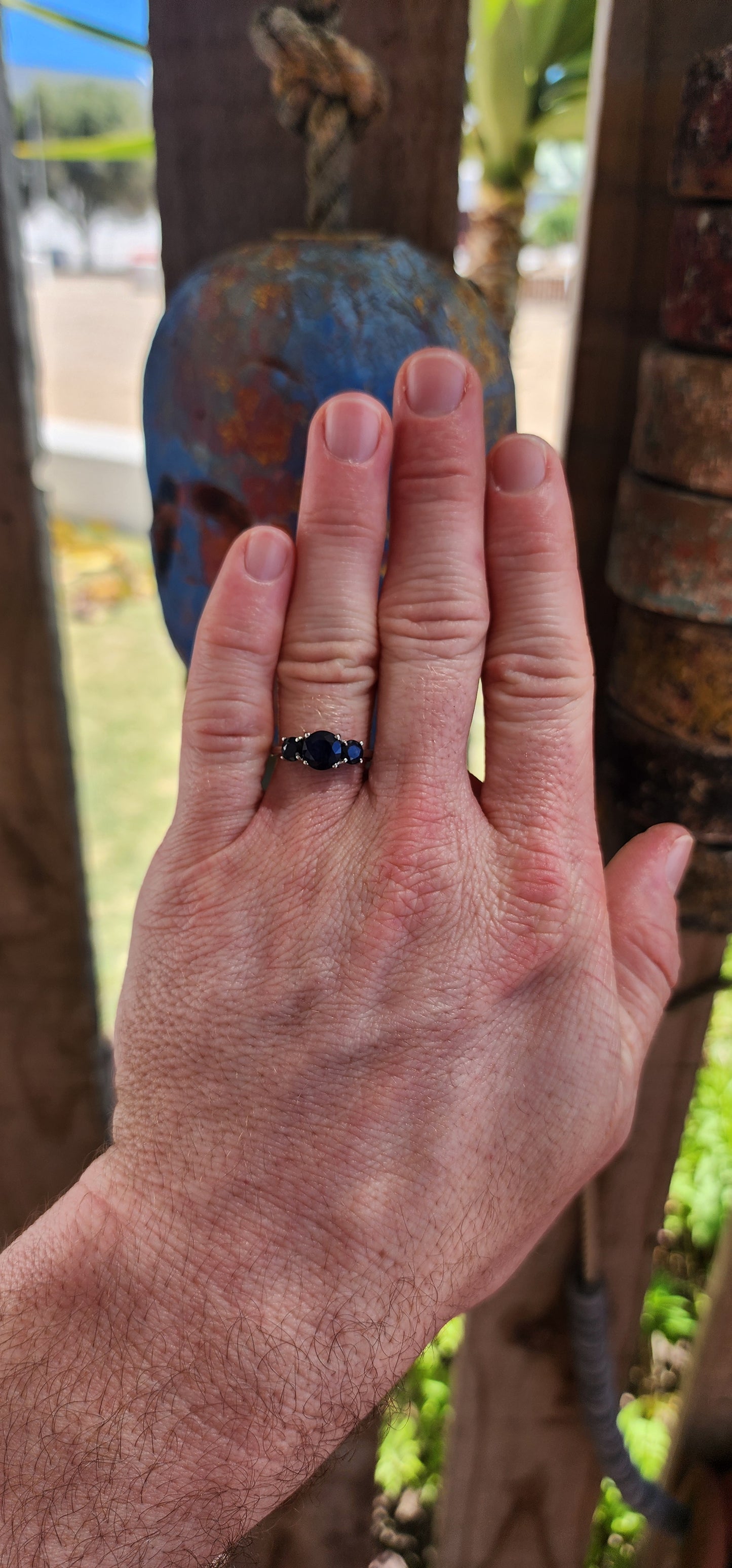 The Trilogy Sapphire Ring — Past, Present & Future.