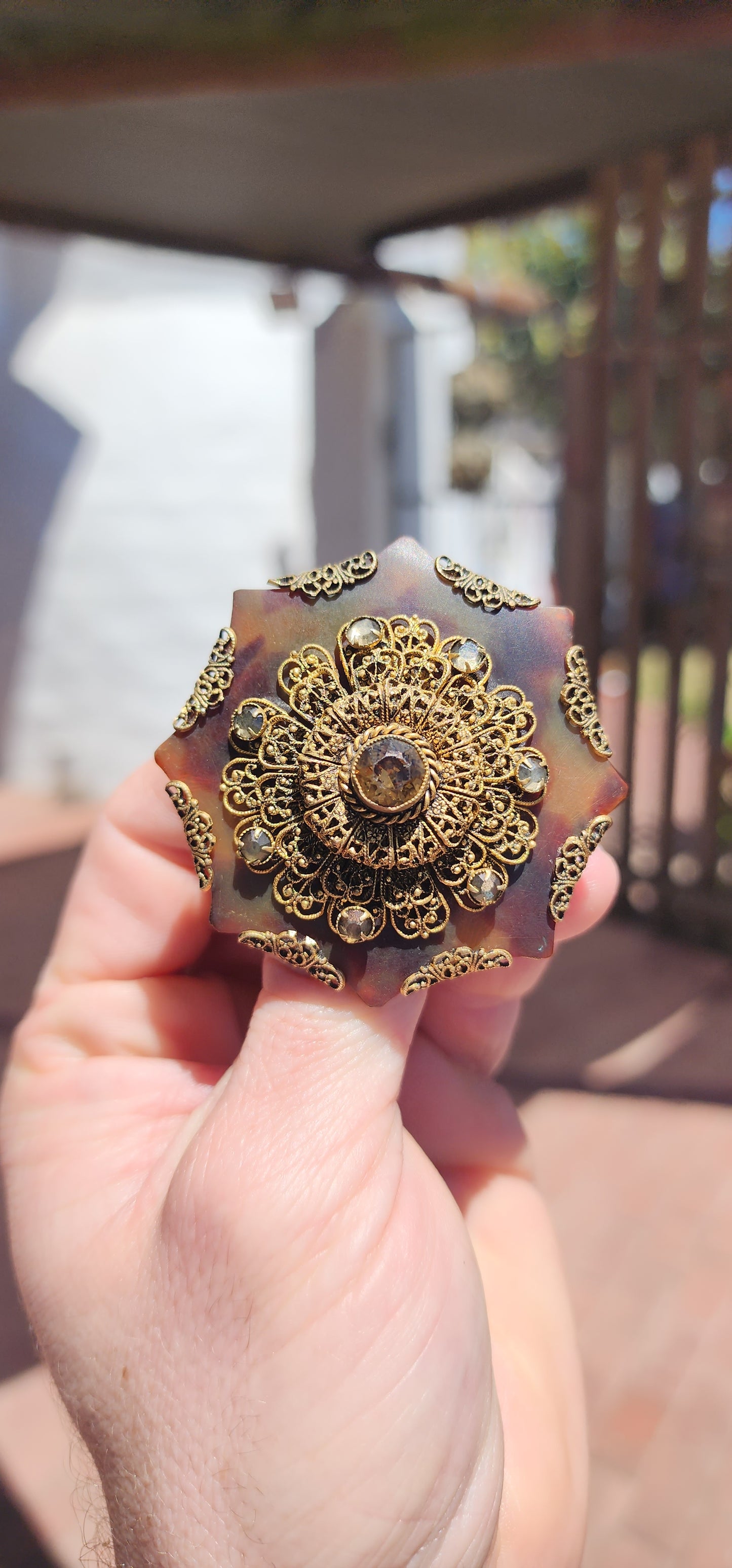 This extraordinary Art Deco–era Czech brooch is unlike anything we’ve encountered before !