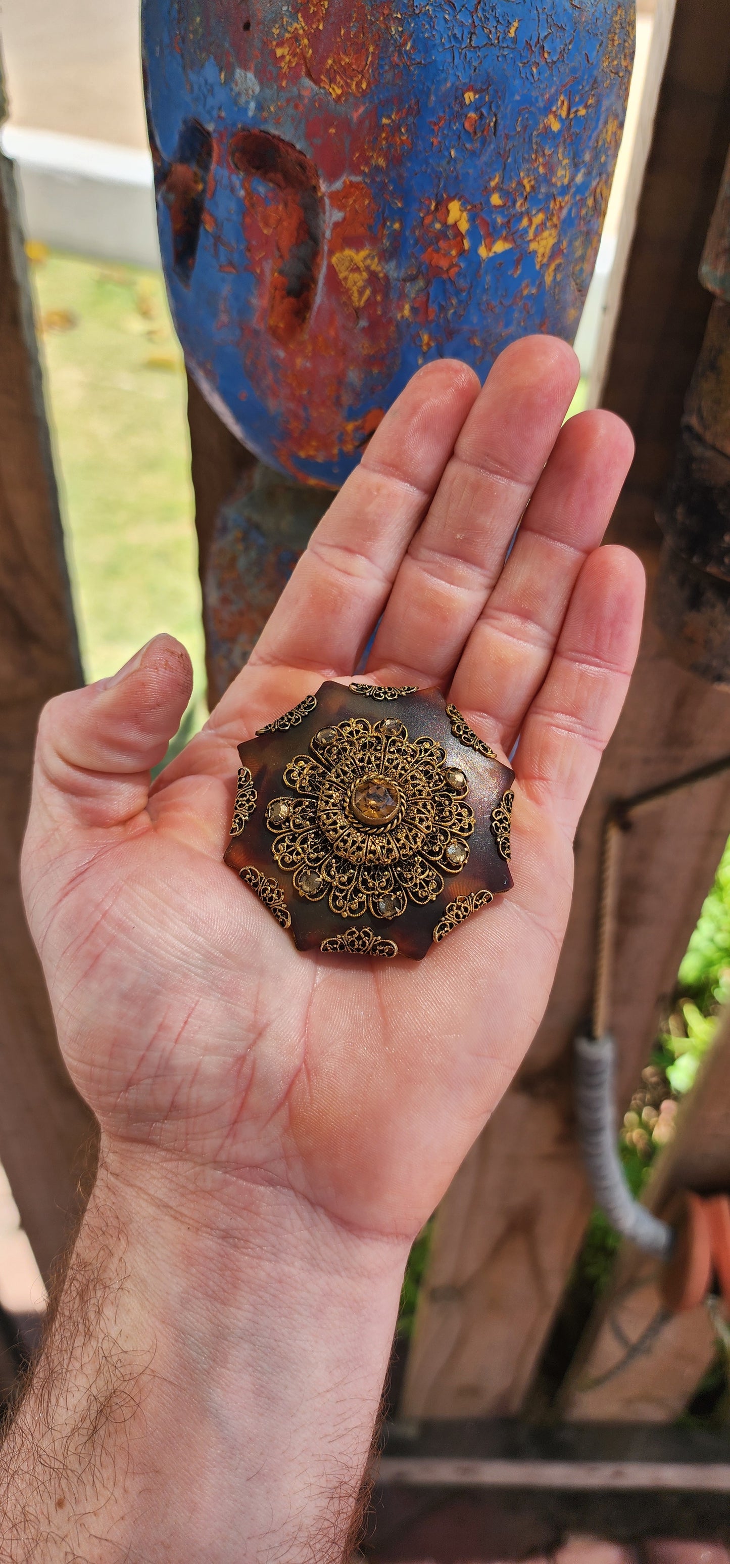 This extraordinary Art Deco–era Czech brooch is unlike anything we’ve encountered before !