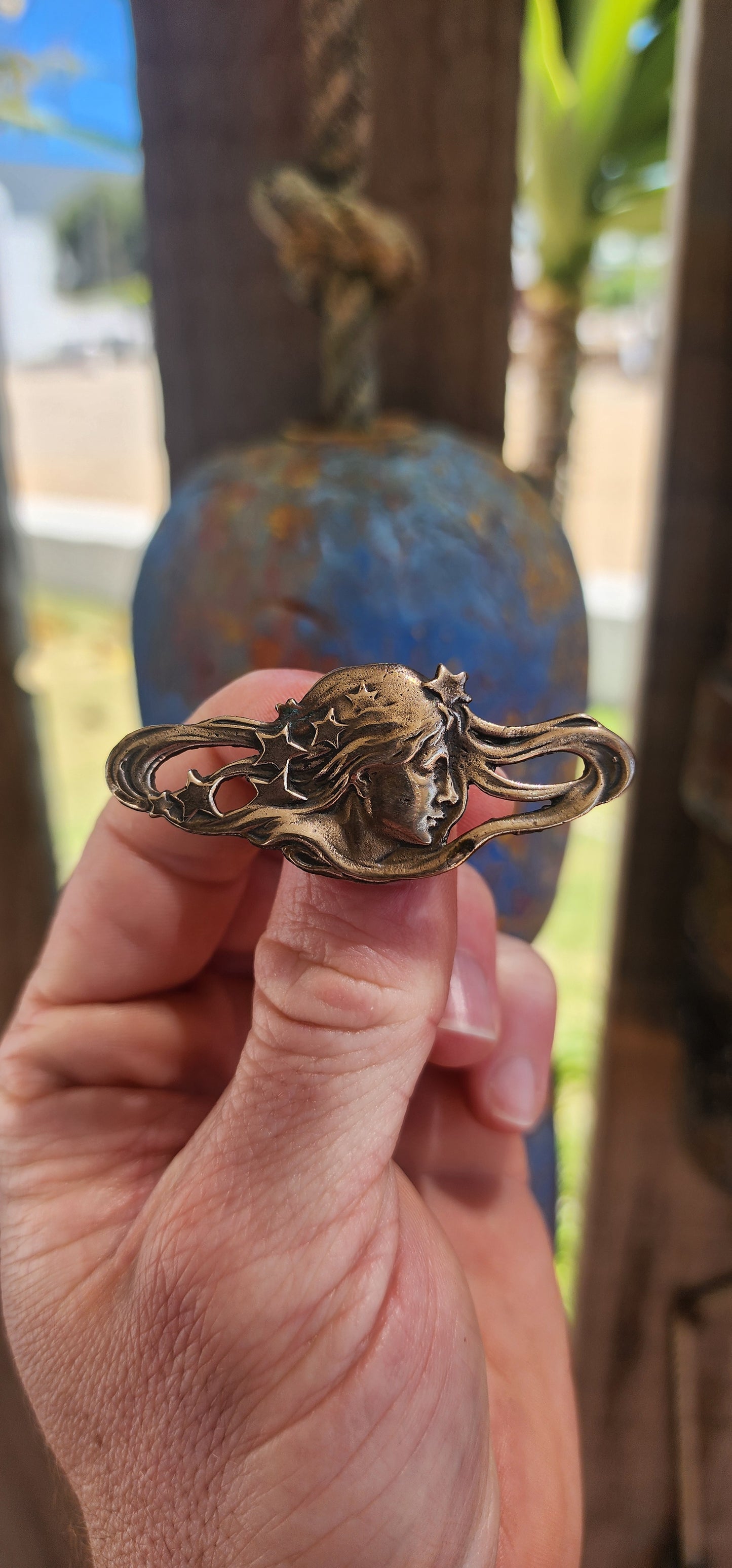 Celestial Muse – Art Nouveau Revival Brooch