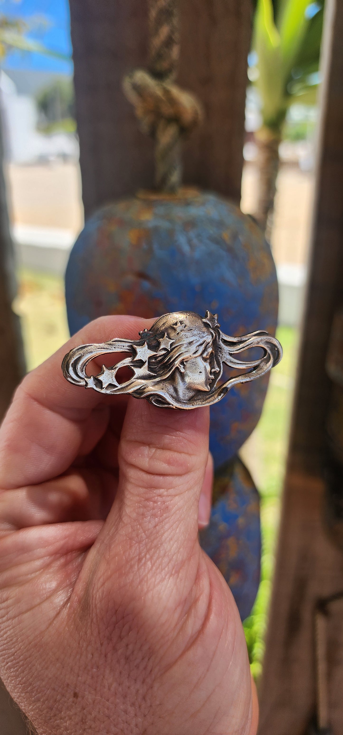 Celestial Muse – Art Nouveau Revival Brooch