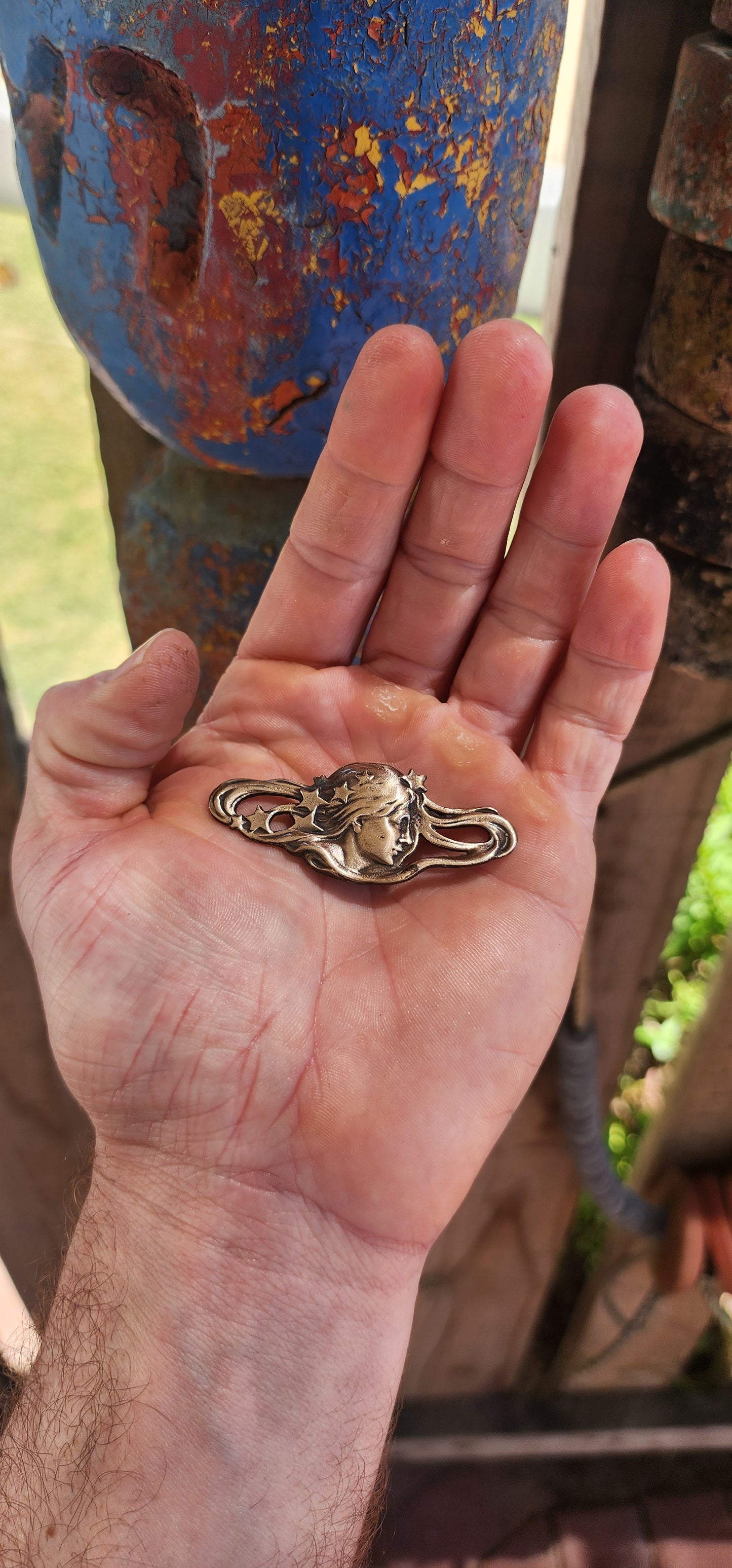 Celestial Muse – Art Nouveau Revival Brooch