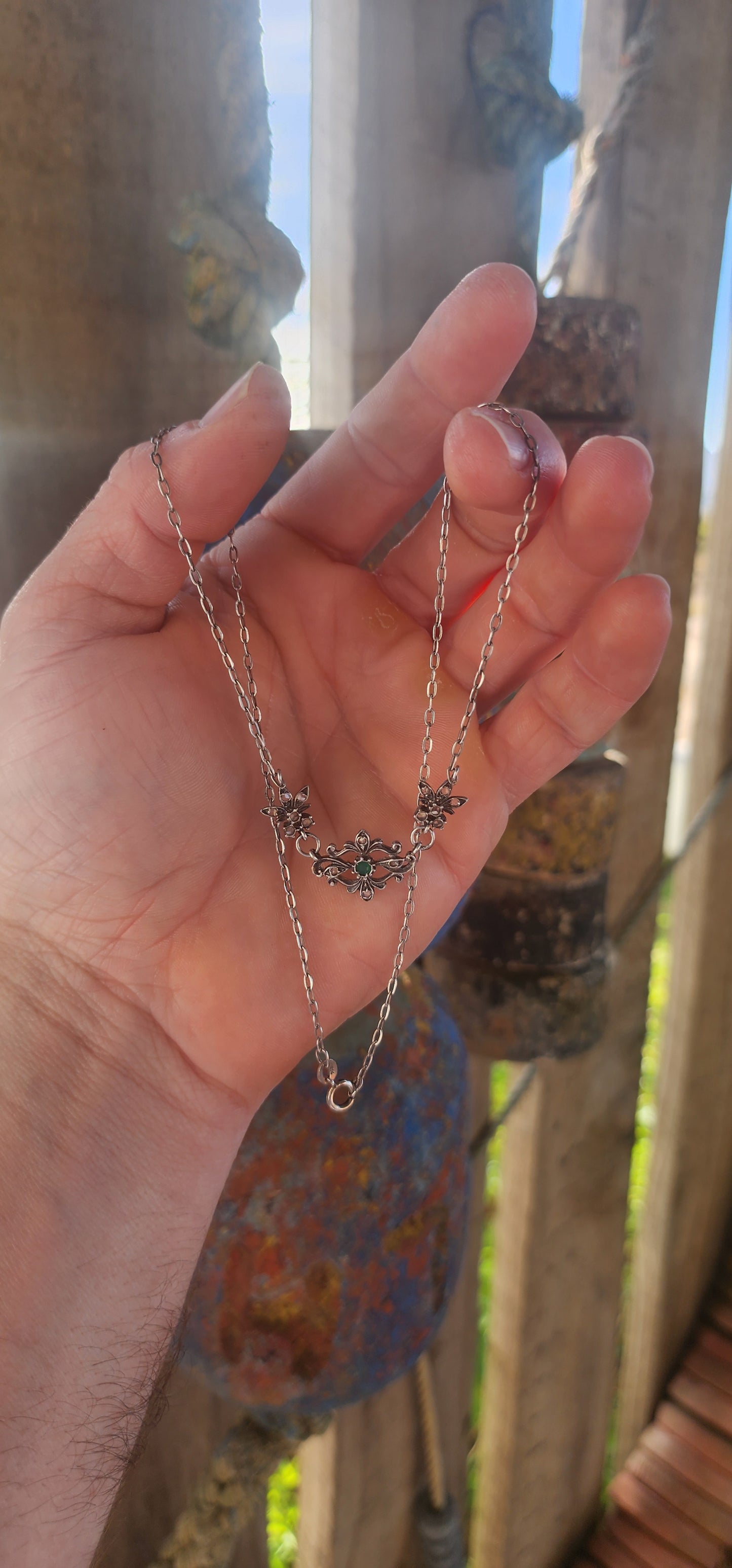 This antique sterling-silver treasure is a poem wrought in metal — petite, elegant, and spellbound with Gothic romance.