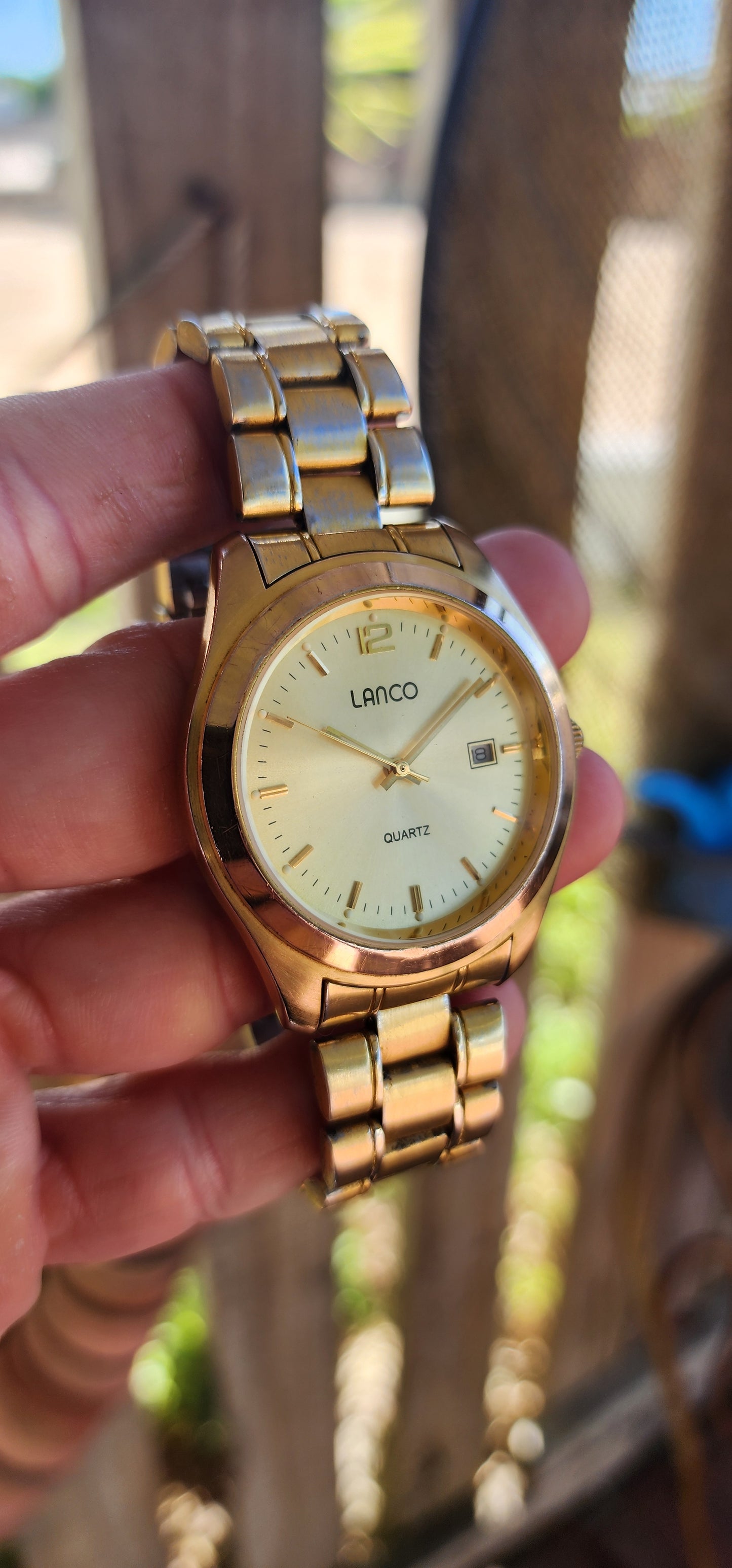Handsome, clean, and ready for duty — this classic vintage Lanco men’s wristwatch is a shining nod to the sleek dress-watch aesthetic of the late 20th century.
