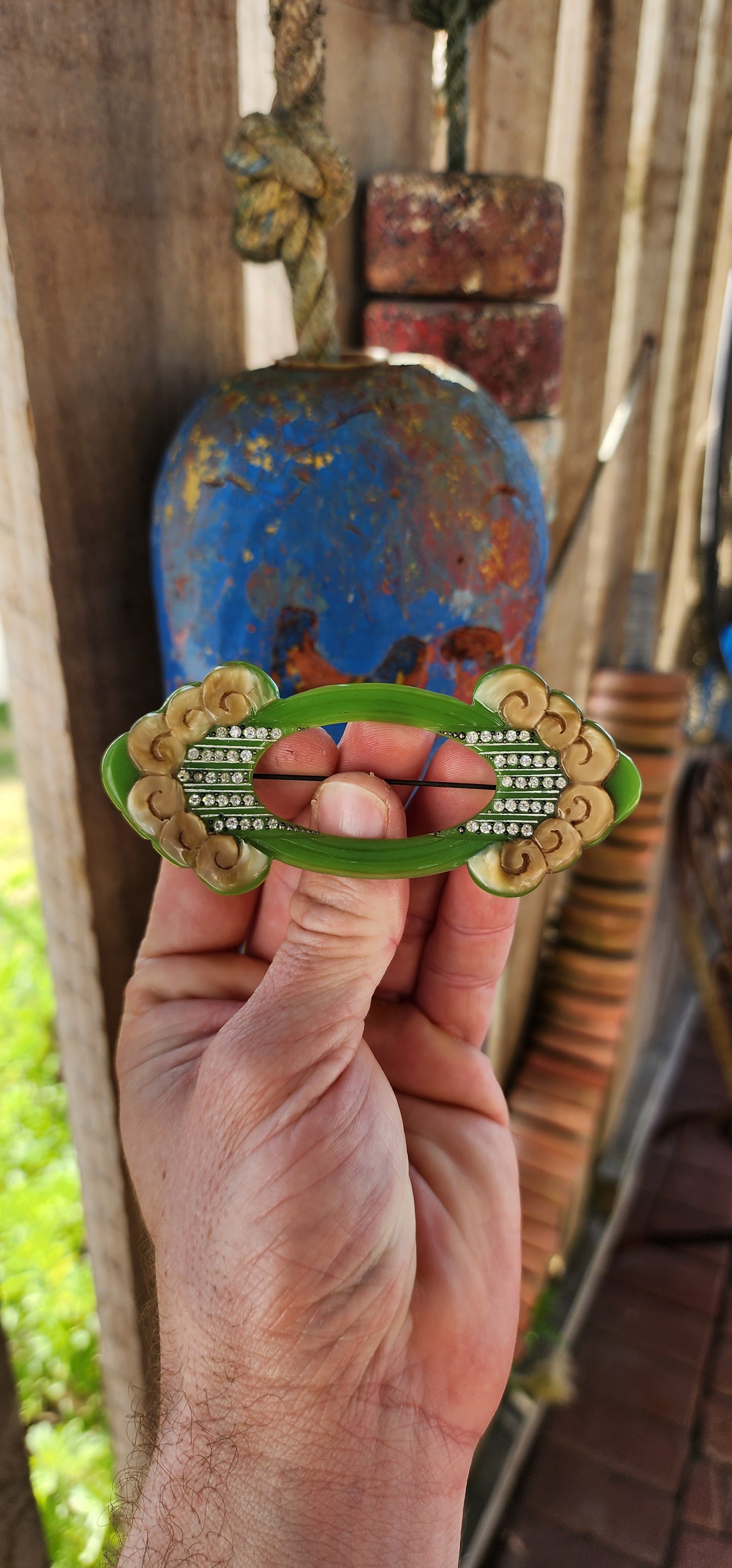 Art Deco Orientalist Bakelite Brooch, c. 1920–1930s.