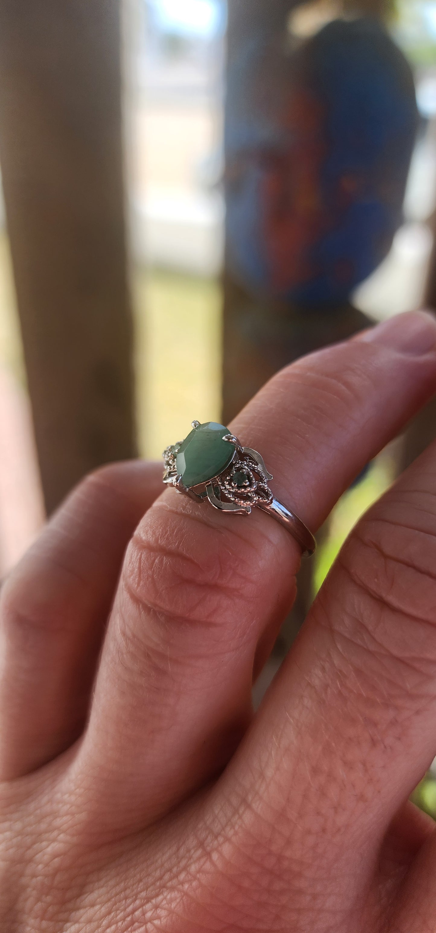 The Emerald Ring – Vintage Romance in Sterling Silver.
