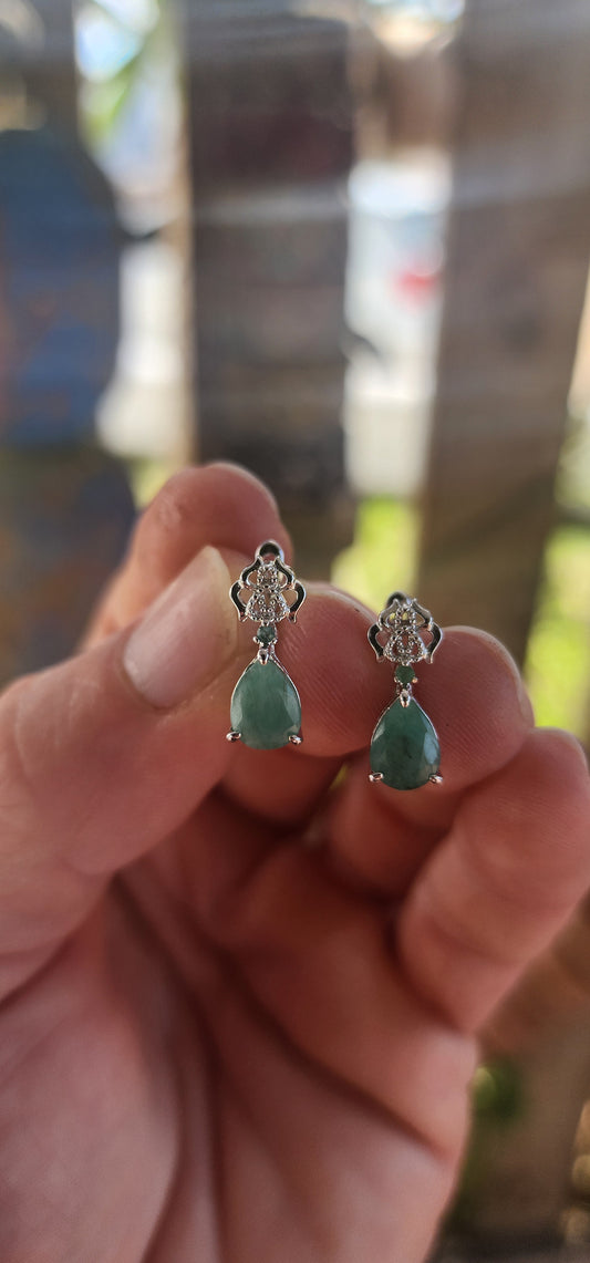 The Emerald Earrings – Graceful Filigree Drops of Green Fire.