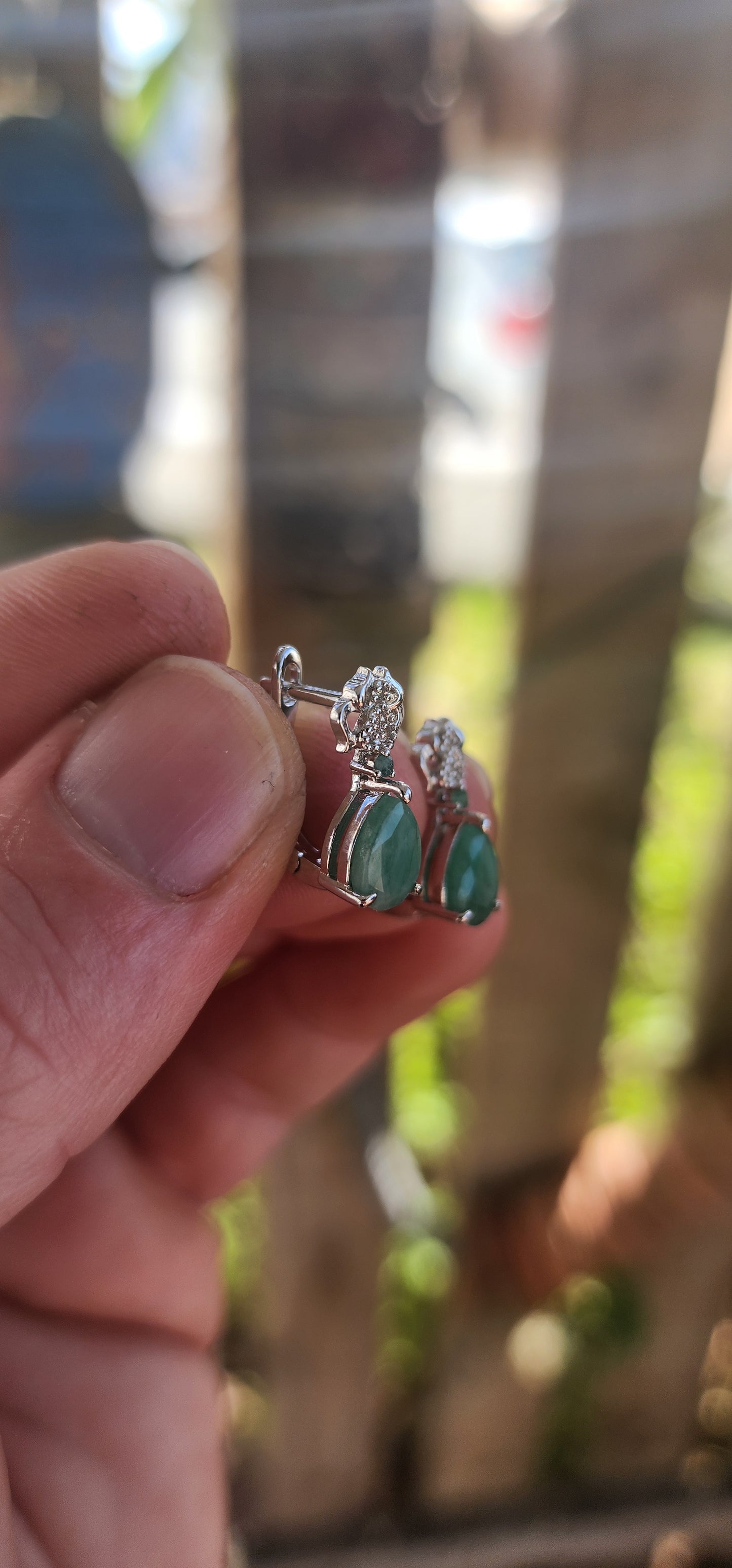 The Emerald Earrings – Graceful Filigree Drops of Green Fire.