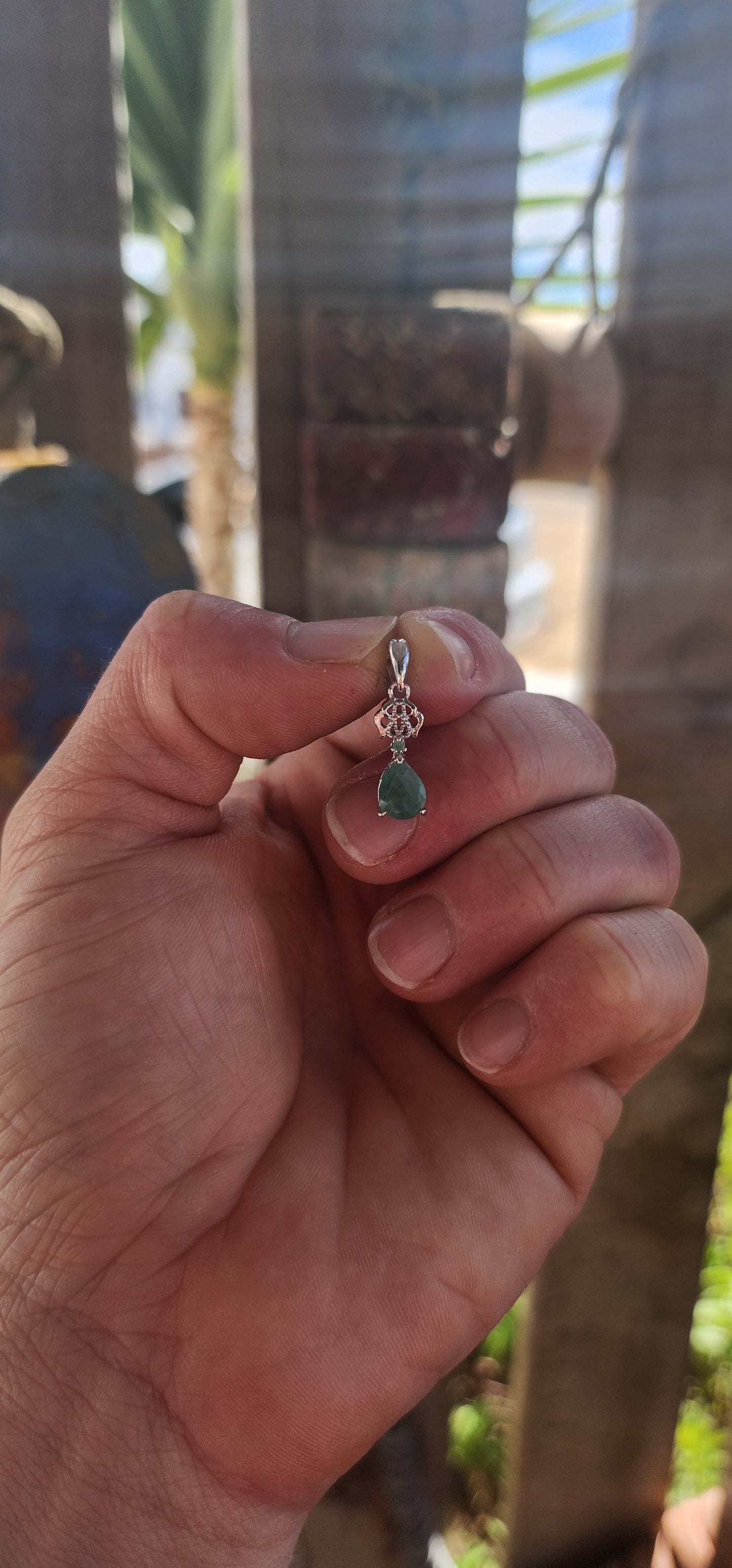 The Emerald Pendant – A Petite Heirloom of Sterling Silver.