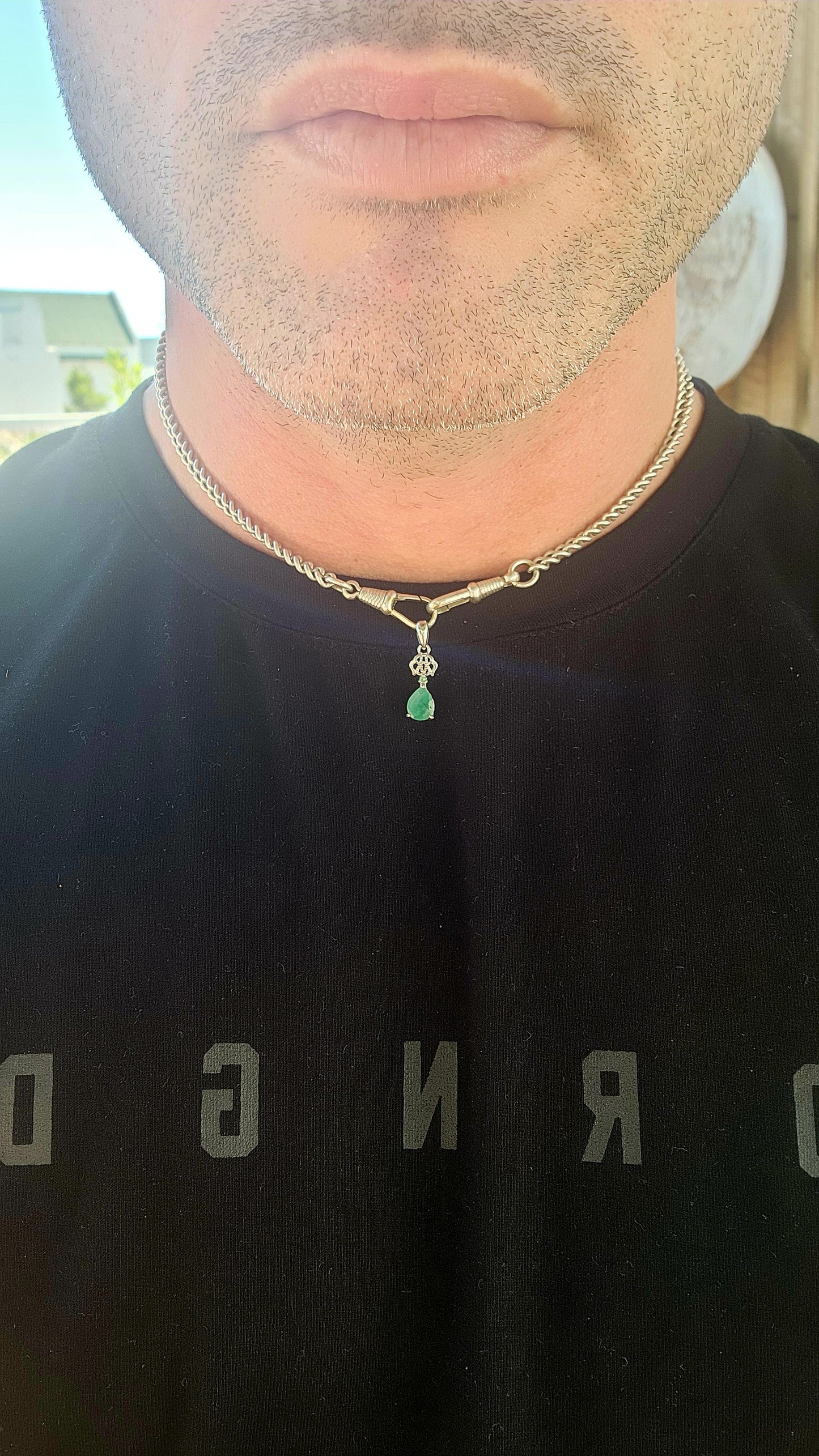 The Emerald Pendant – A Petite Heirloom of Sterling Silver.