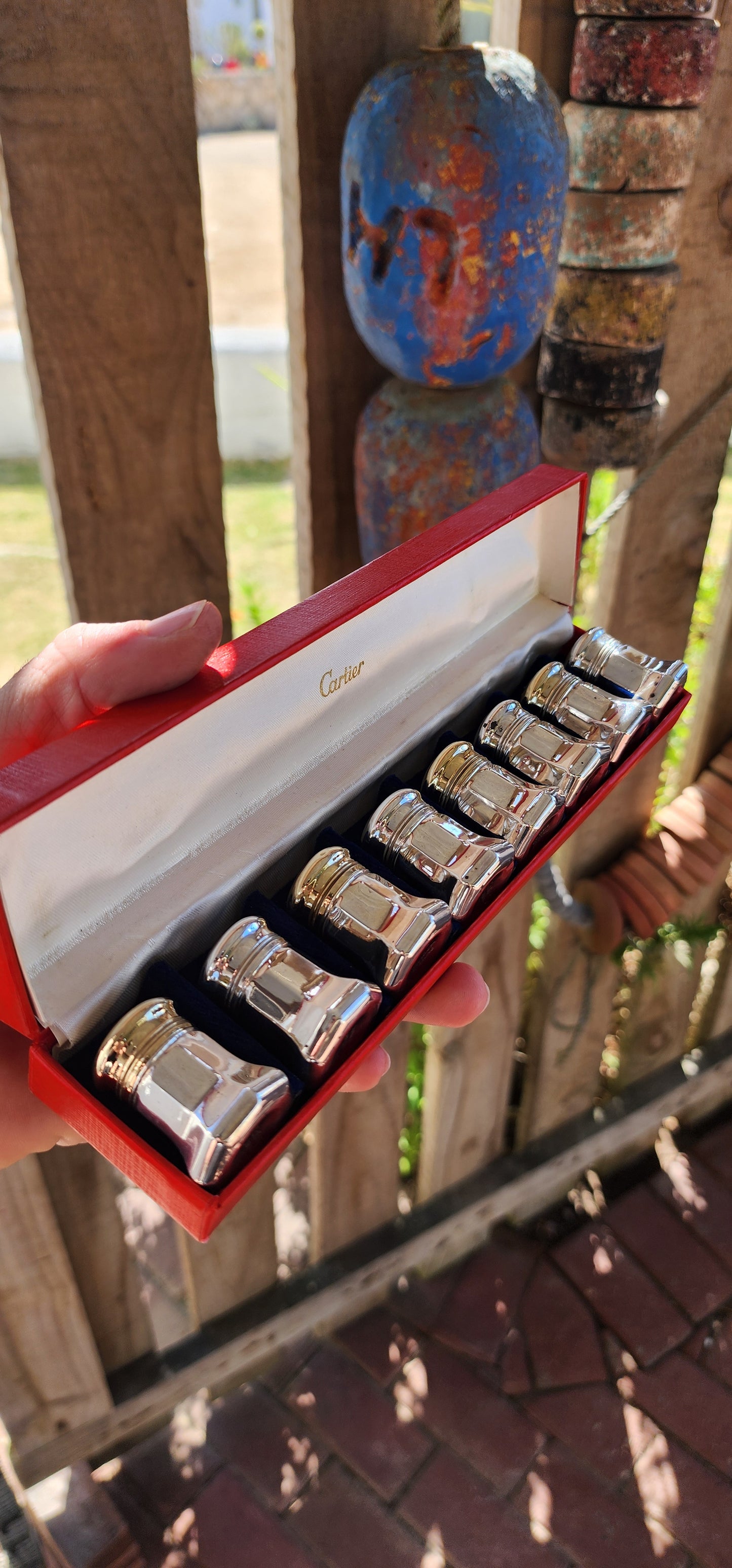 Vintage 1990's boxed set of Cartier sterling silver salt & pepper shakers — a true example of functional luxury where haute maison craftsmanship meets everyday ritual.