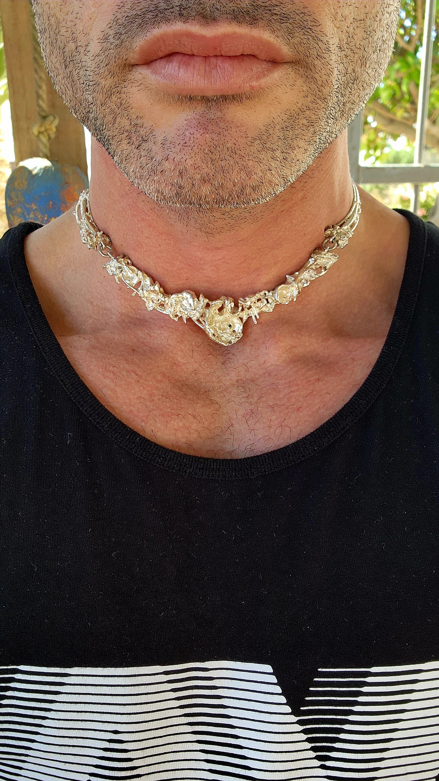 Prepare for goosebumps — this is an extremely rare original 1960s Juhls Tundra collar necklace, a true masterpiece of Scandinavian Brutalist jewelry.