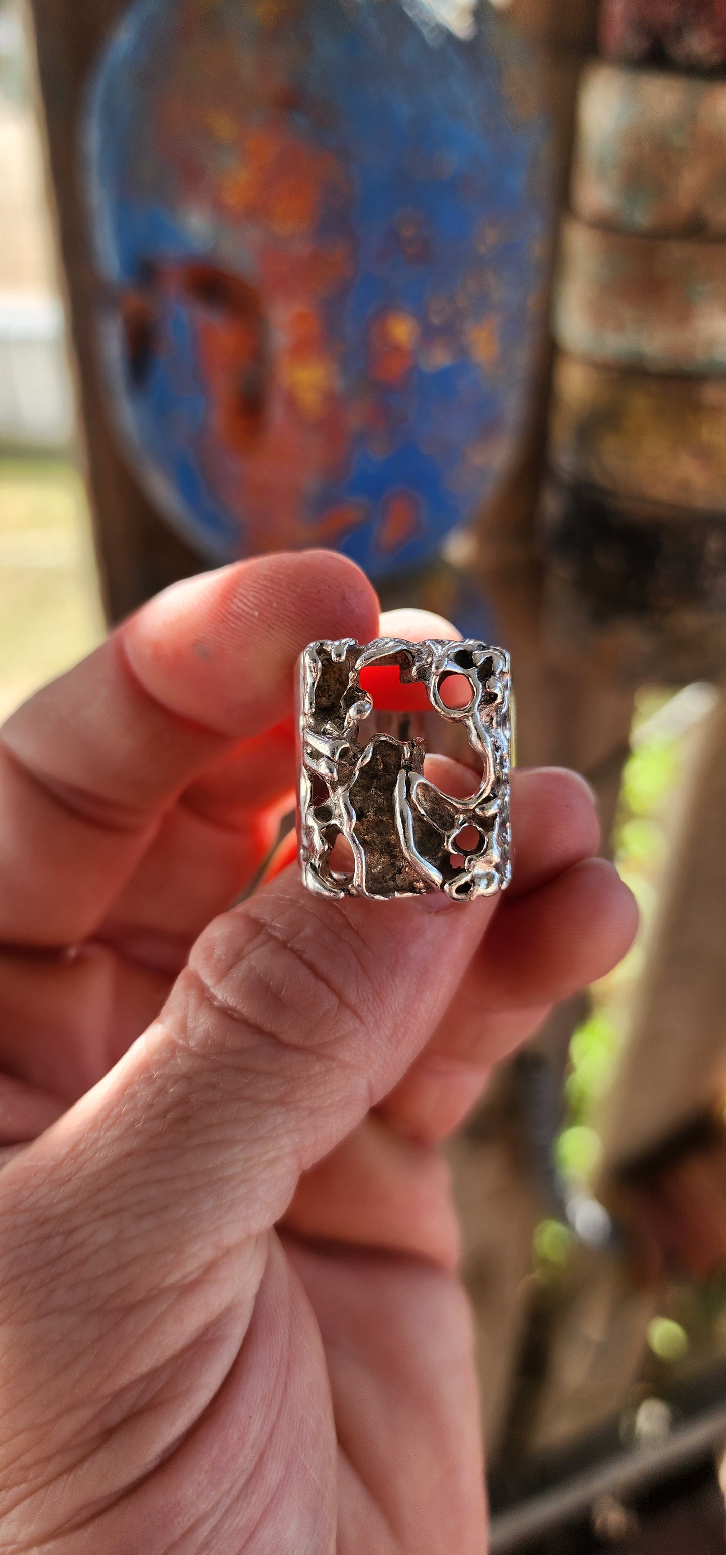 A mighty, sculptural, and absolutely unmistakable Juhls “Tundra” Collection ring — crafted in solid sterling silver during the 1960s and steeped in the design DNA of Norway’s Arctic wilderness.
