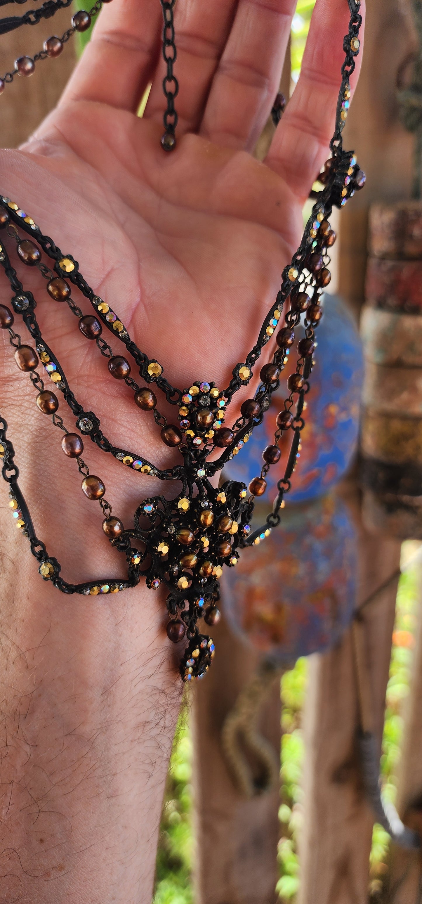 This necklace is pure theatre, drama, and old-world romance wrapped into one breathtaking statement piece.