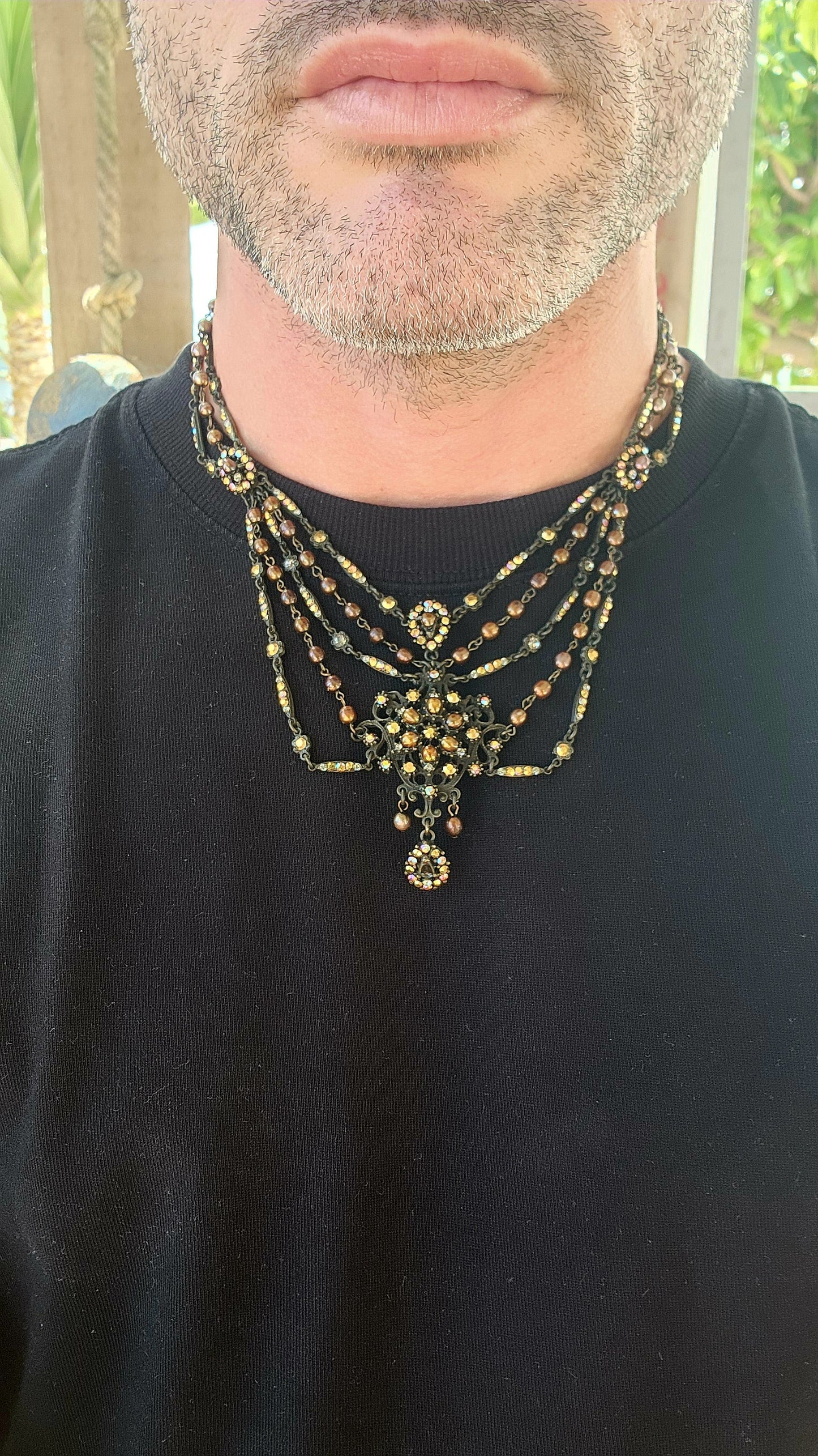 This necklace is pure theatre, drama, and old-world romance wrapped into one breathtaking statement piece.